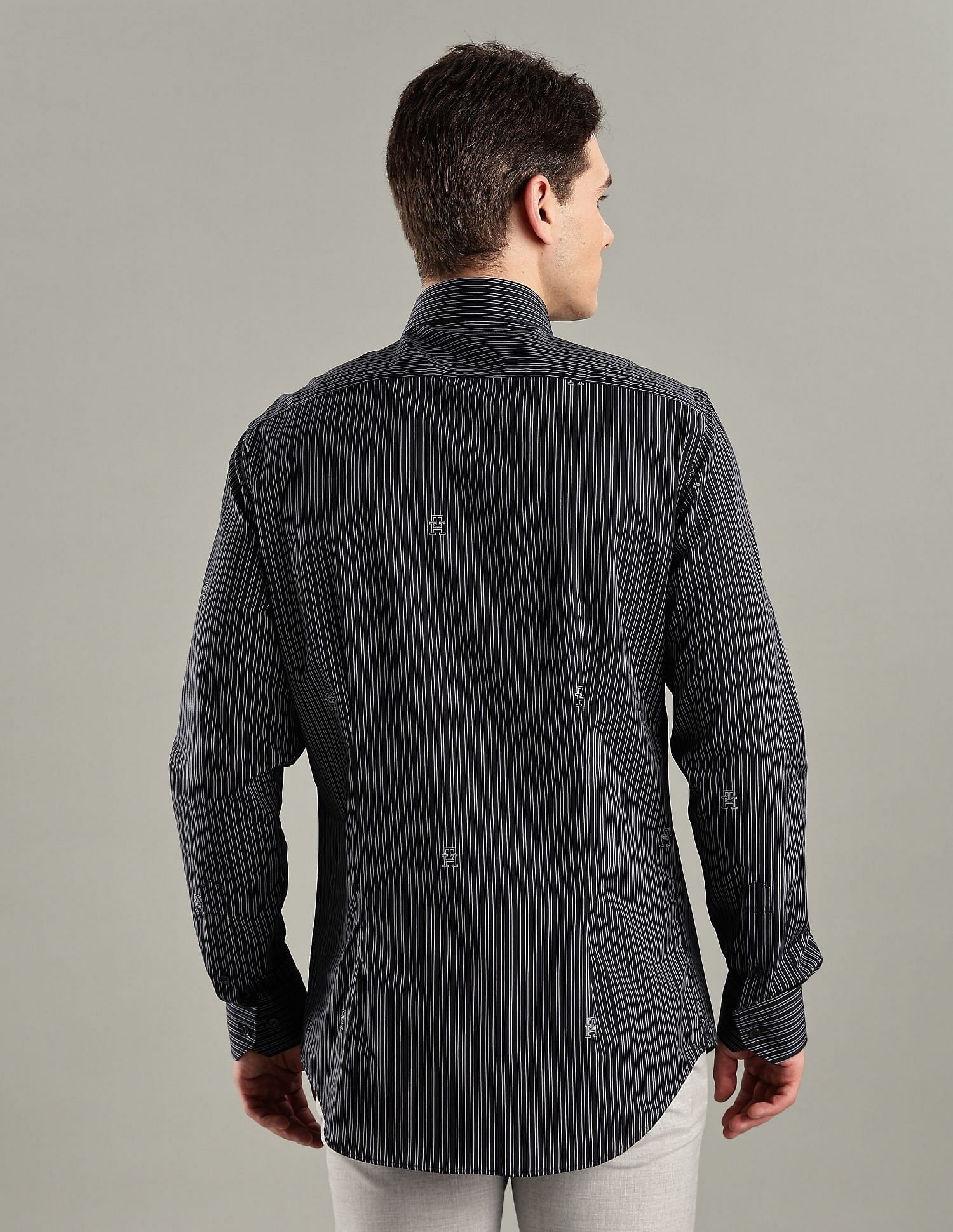 Tommy Hilfiger Striped Slim-Fit Cotton Shirt