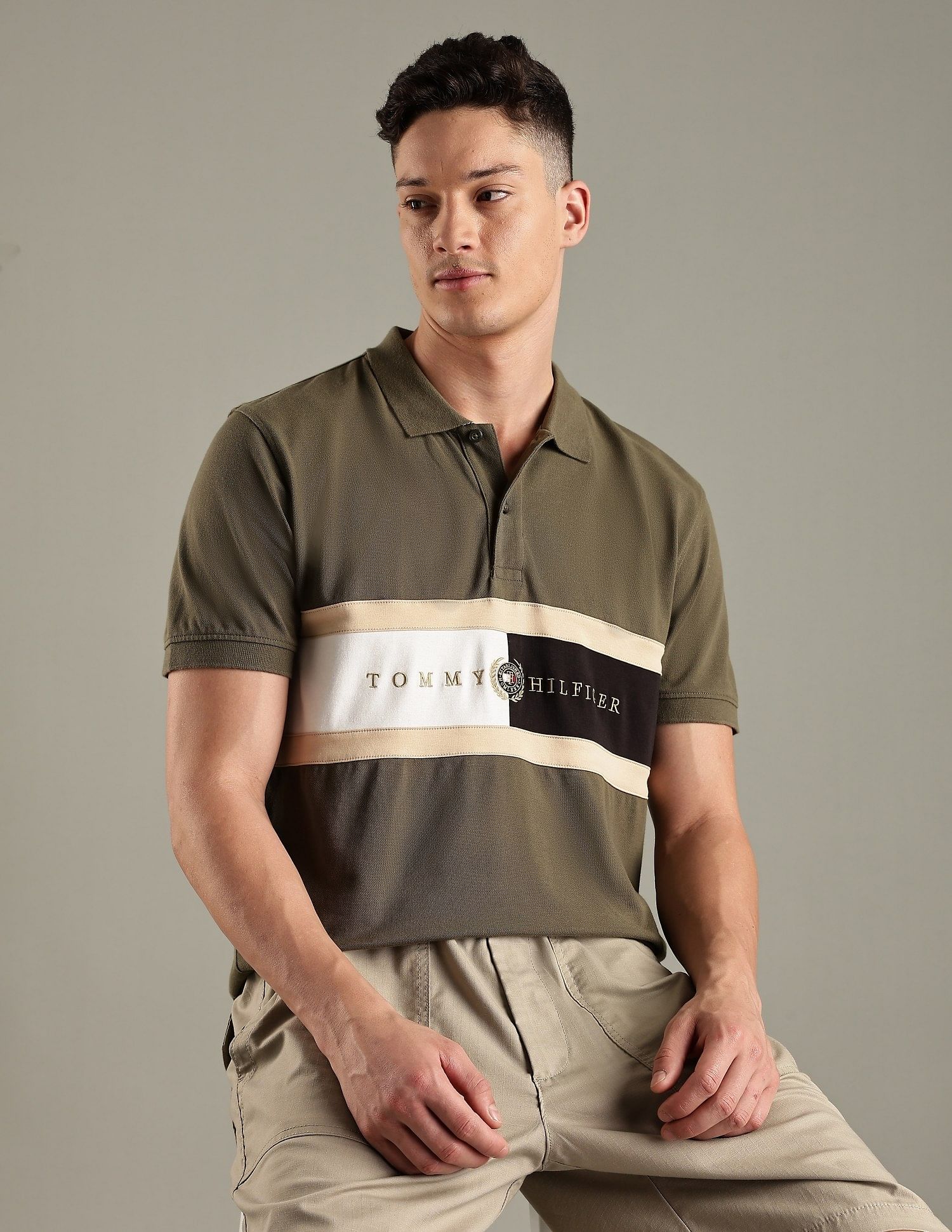Tommy Hilfiger Colorblock Regular-Fit Cotton Polo Shirt