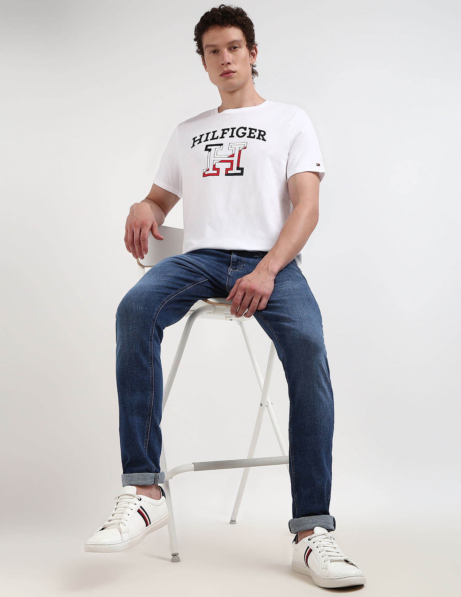 Tommy Hilfiger Mid Rise Slim Tapered Fit Jeans