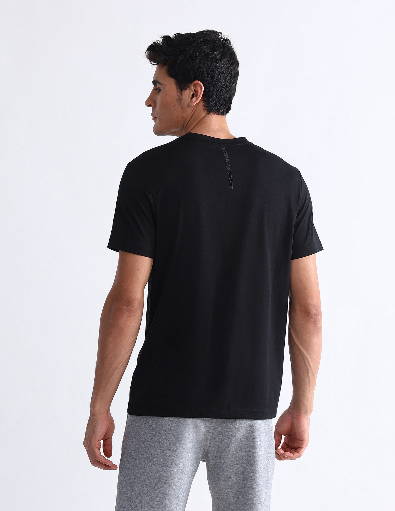 USPA Active Brand Printed Slim Fit Active T-Shirt