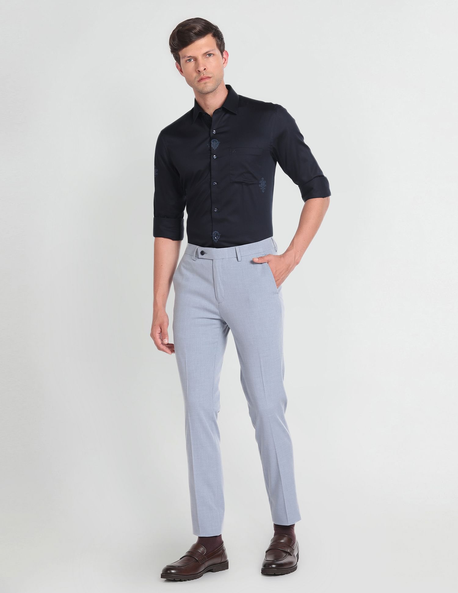 Arrow Motif Print Slim Fit Shirt