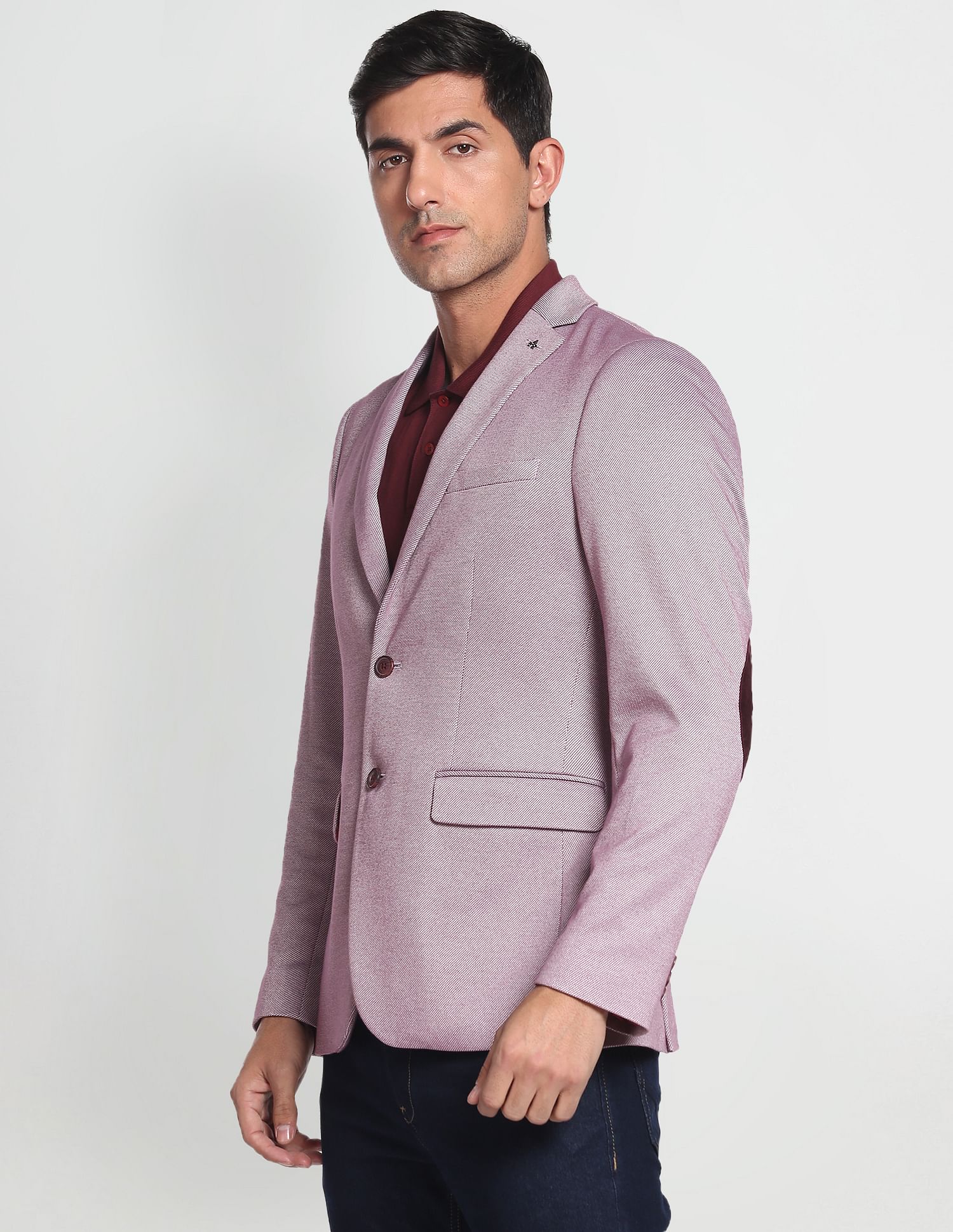 Pink knit clearance blazer