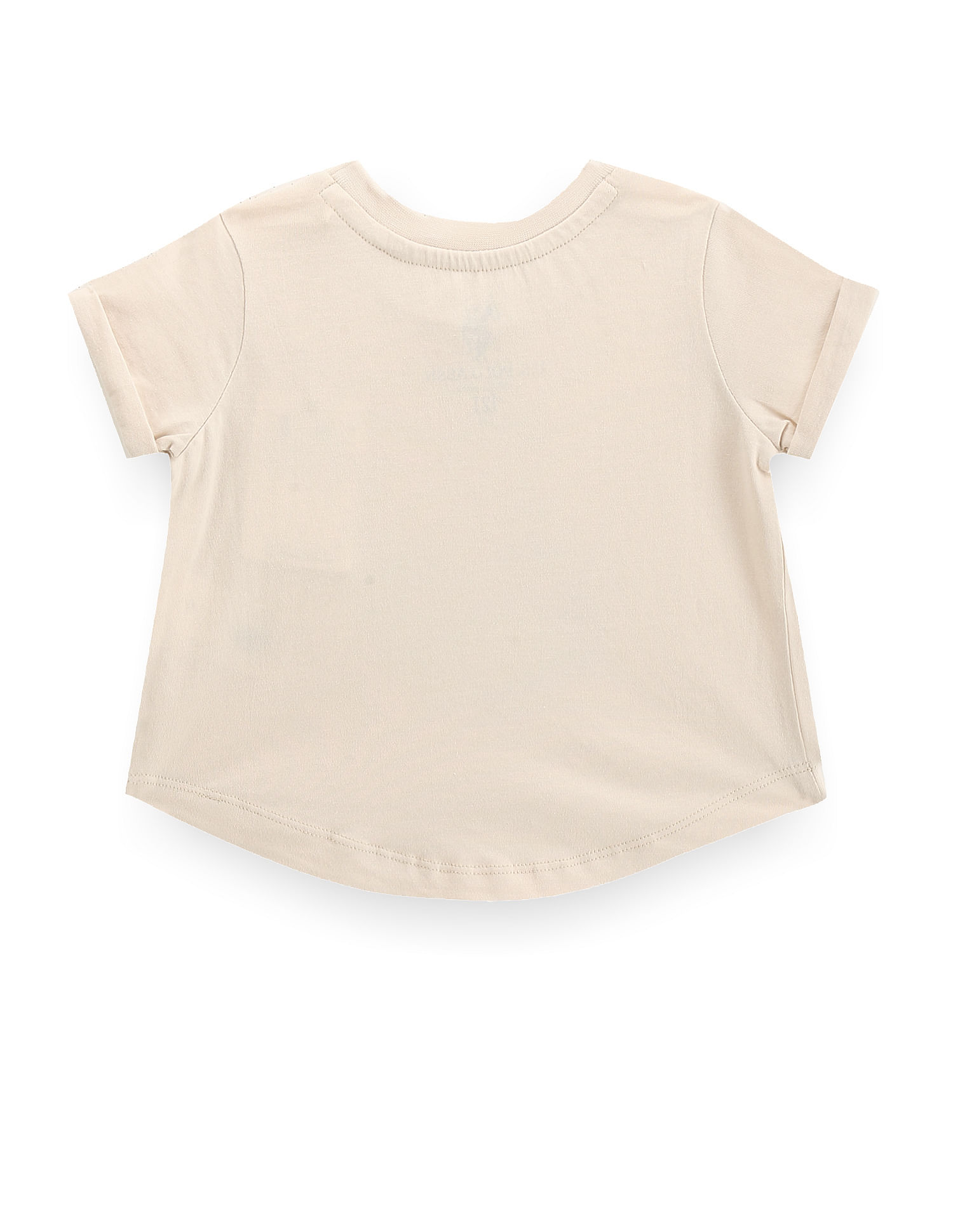 U.S. Polo Assn. Kids Girls Glitter Print Cotton T-Shirt