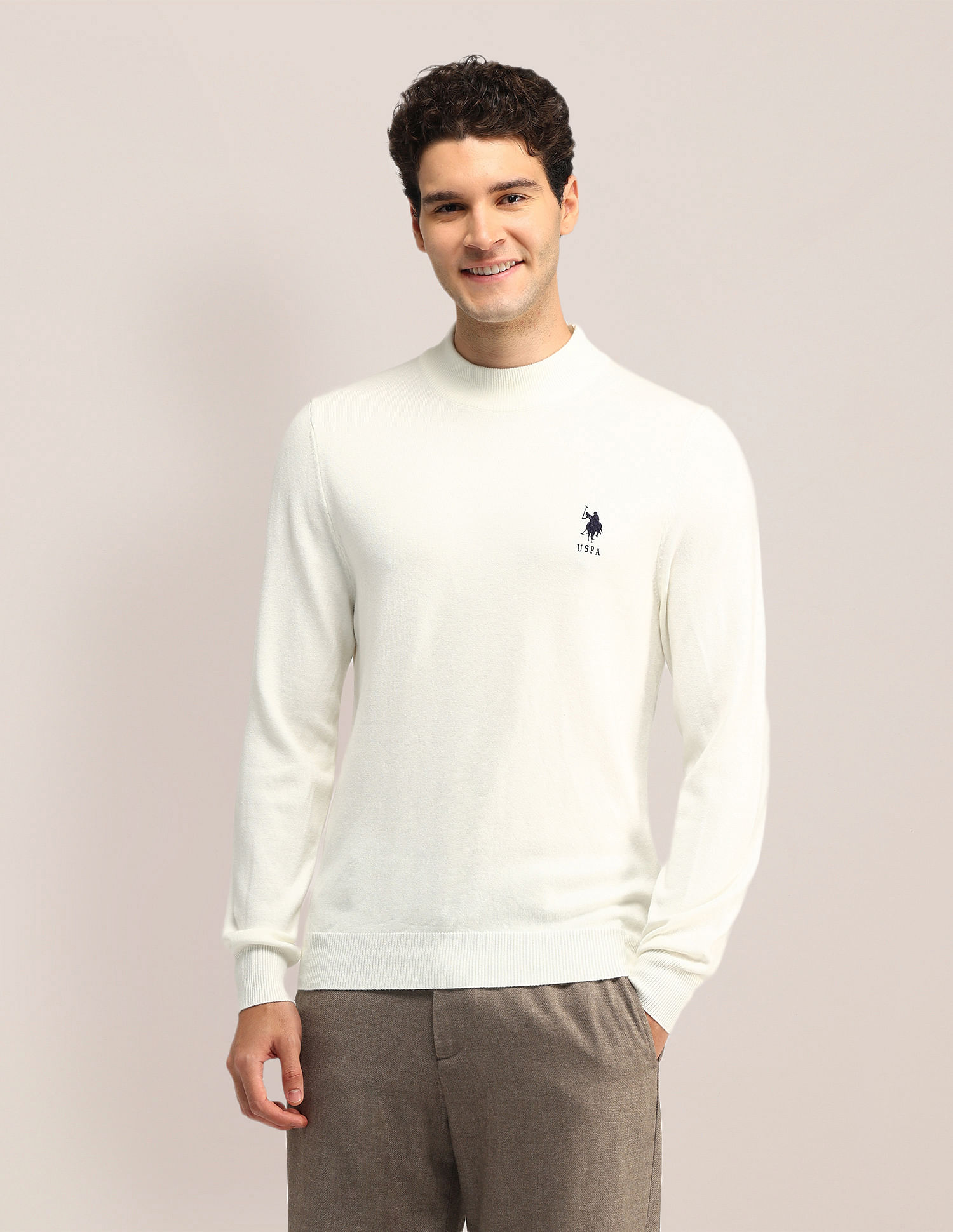 U.S. Polo Assn. Solid Regular Fit Sweater