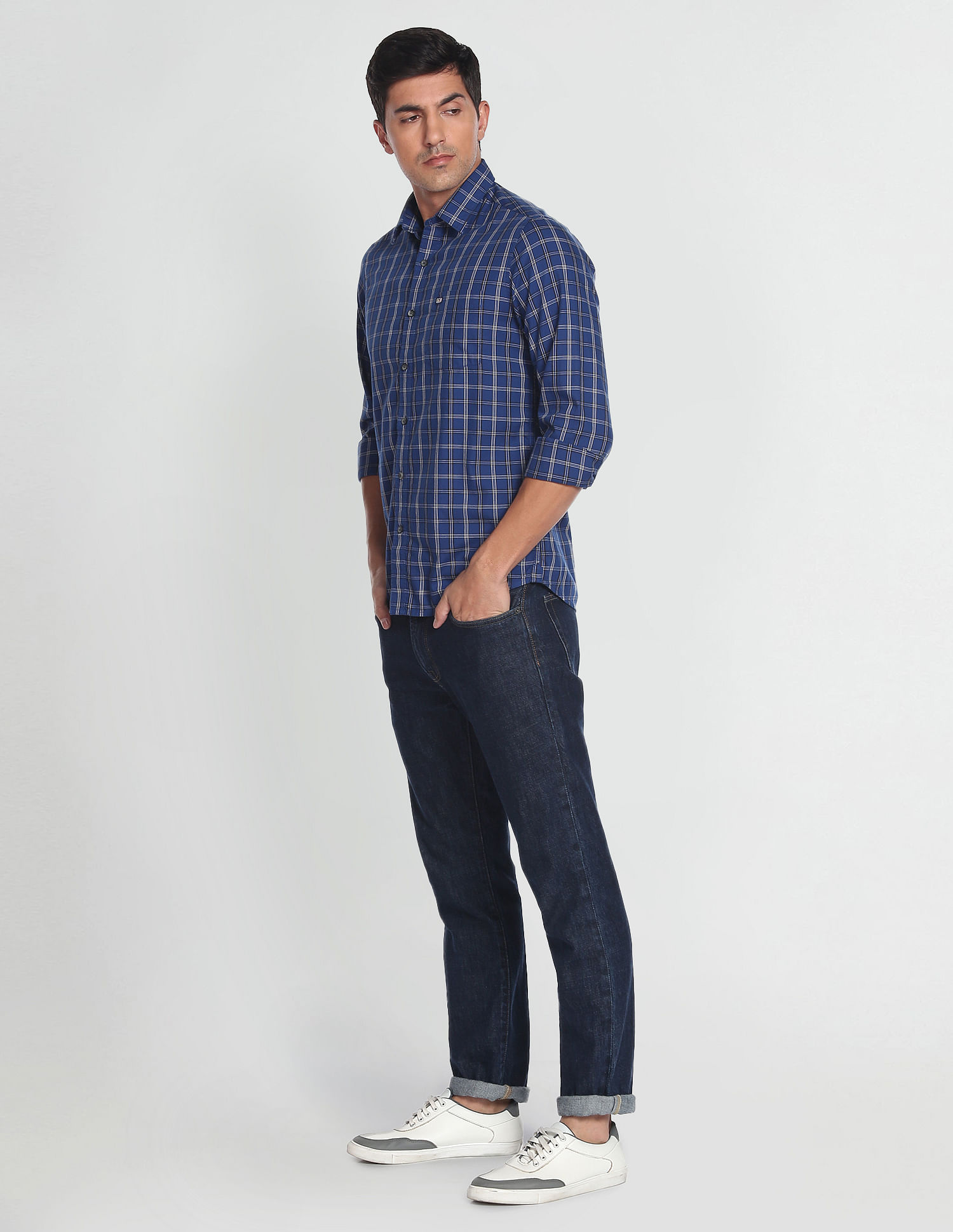 Arrow Sports Tartan Check Cotton Casual Shirt