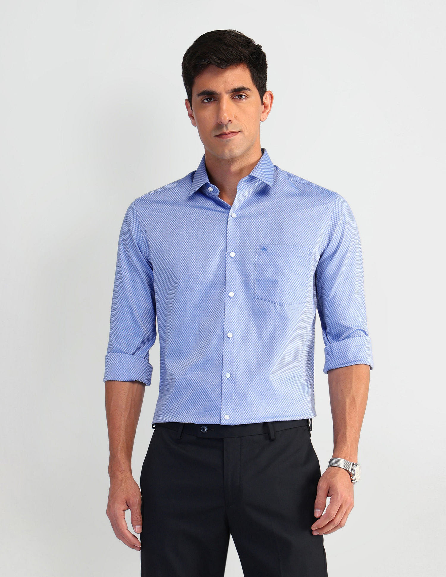 Arrow Geometric Patterned Twill Shirt
