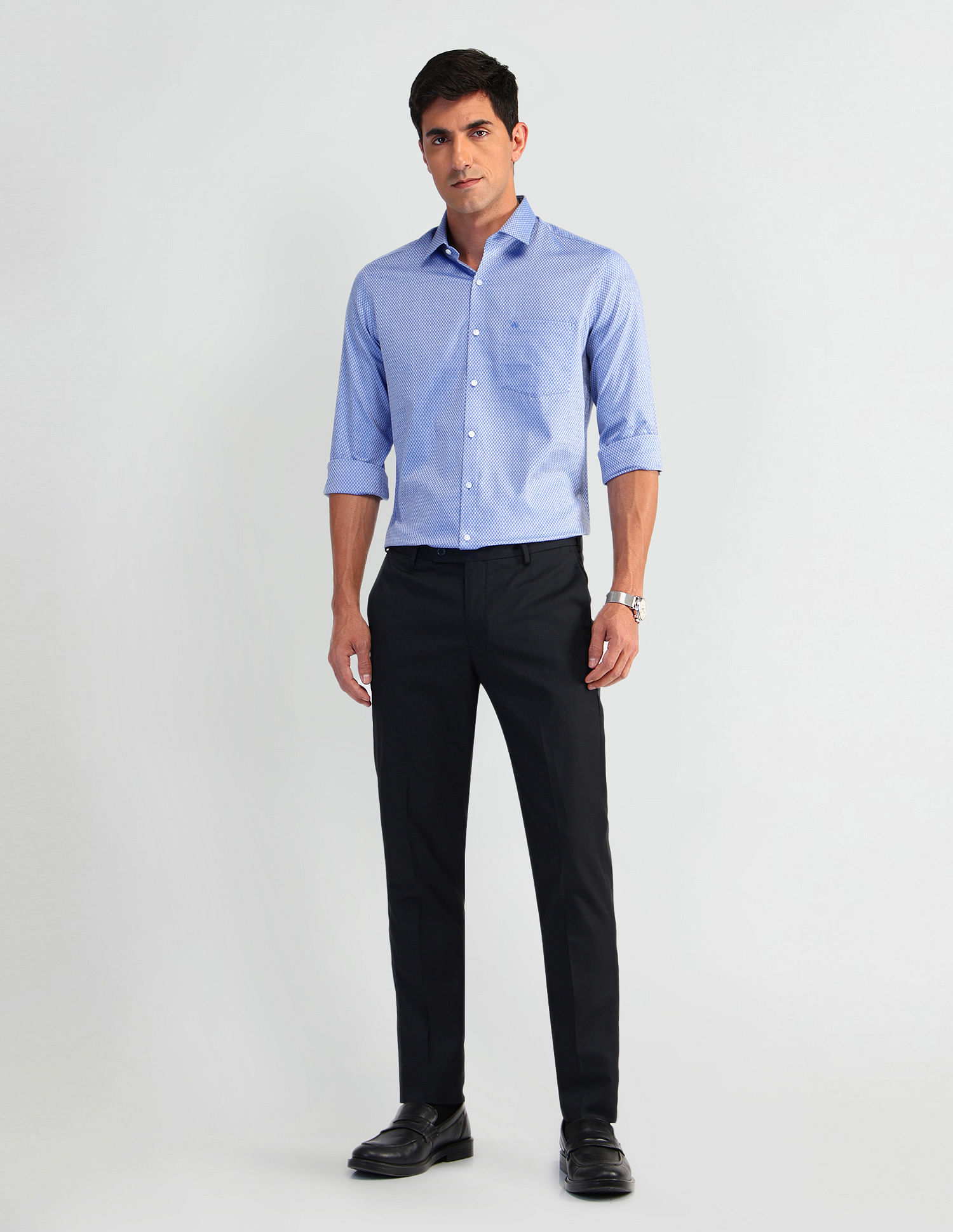 Arrow Geometric Patterned Twill Shirt