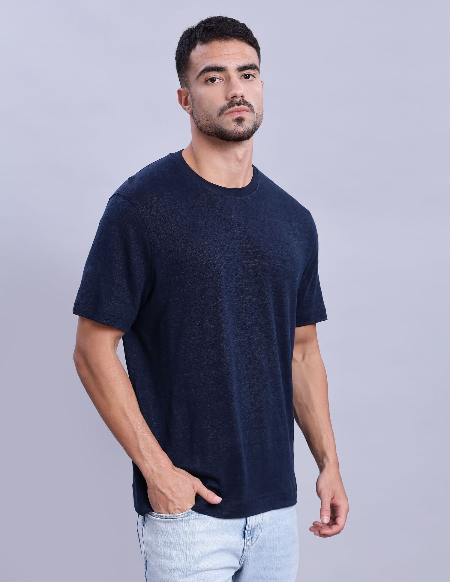 Tommy Hilfiger Mens Blue Printed T-Shirt