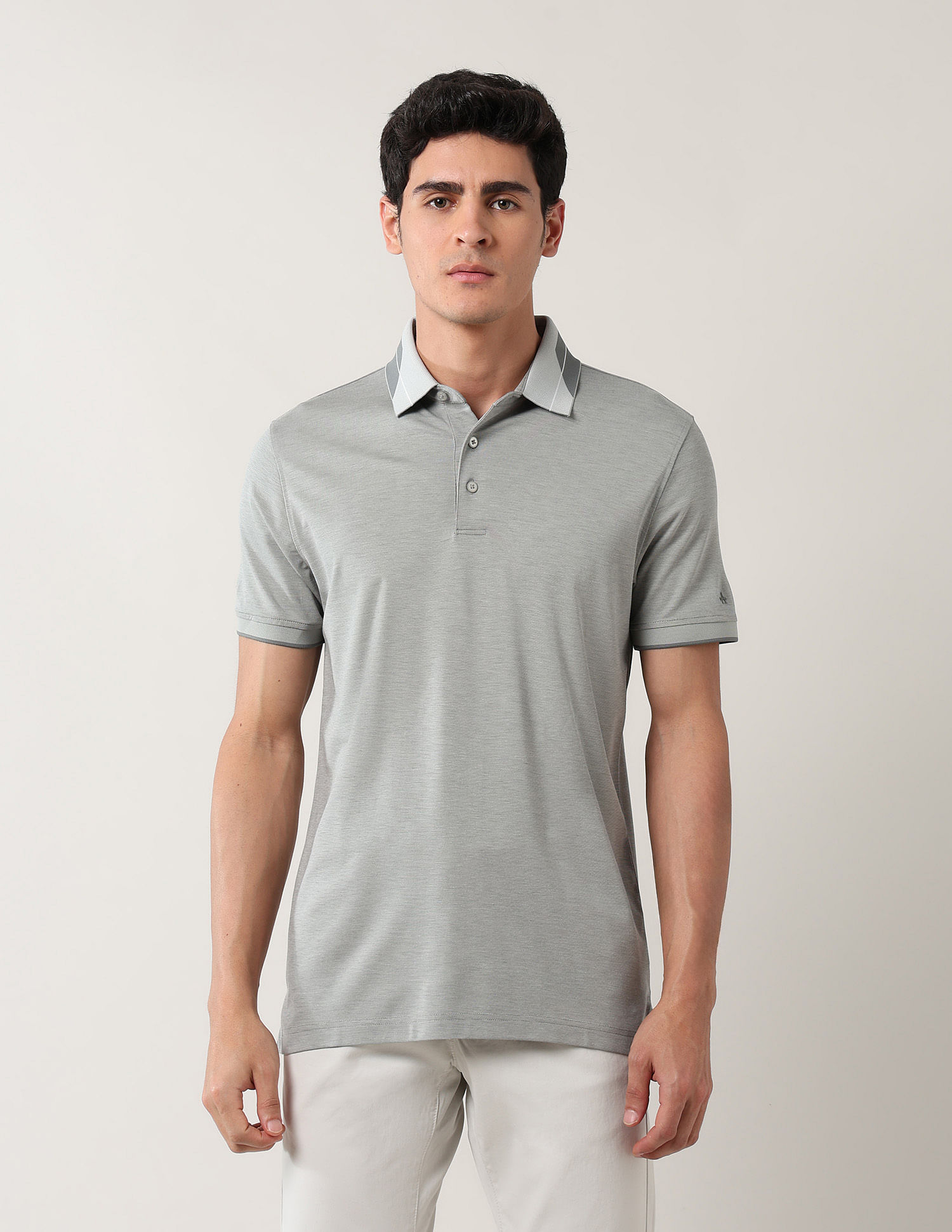 Arrow Solid Pure Cotton Polo Shirt