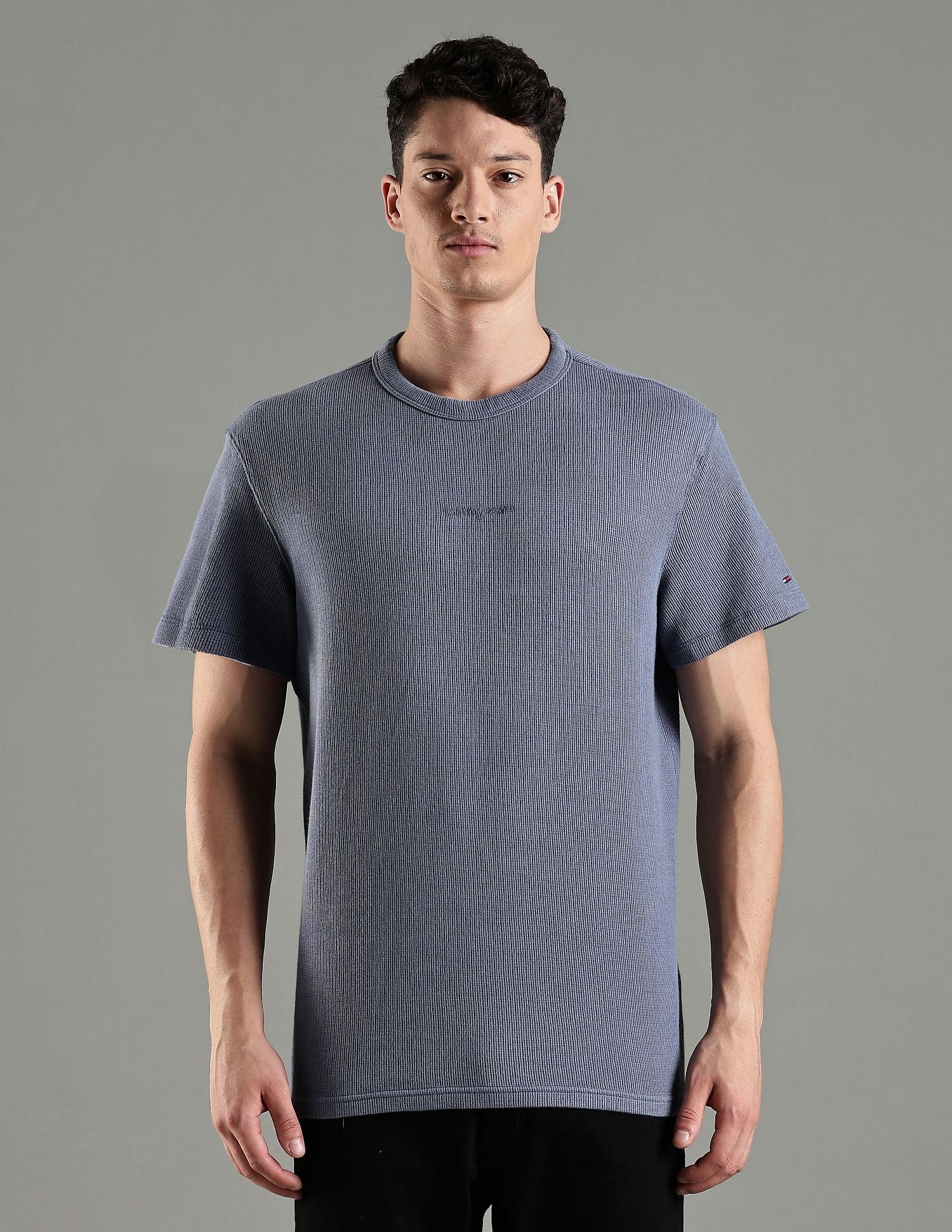 Tommy Hilfiger Embroidered Logo Slim Fit Cotton T-Shirt