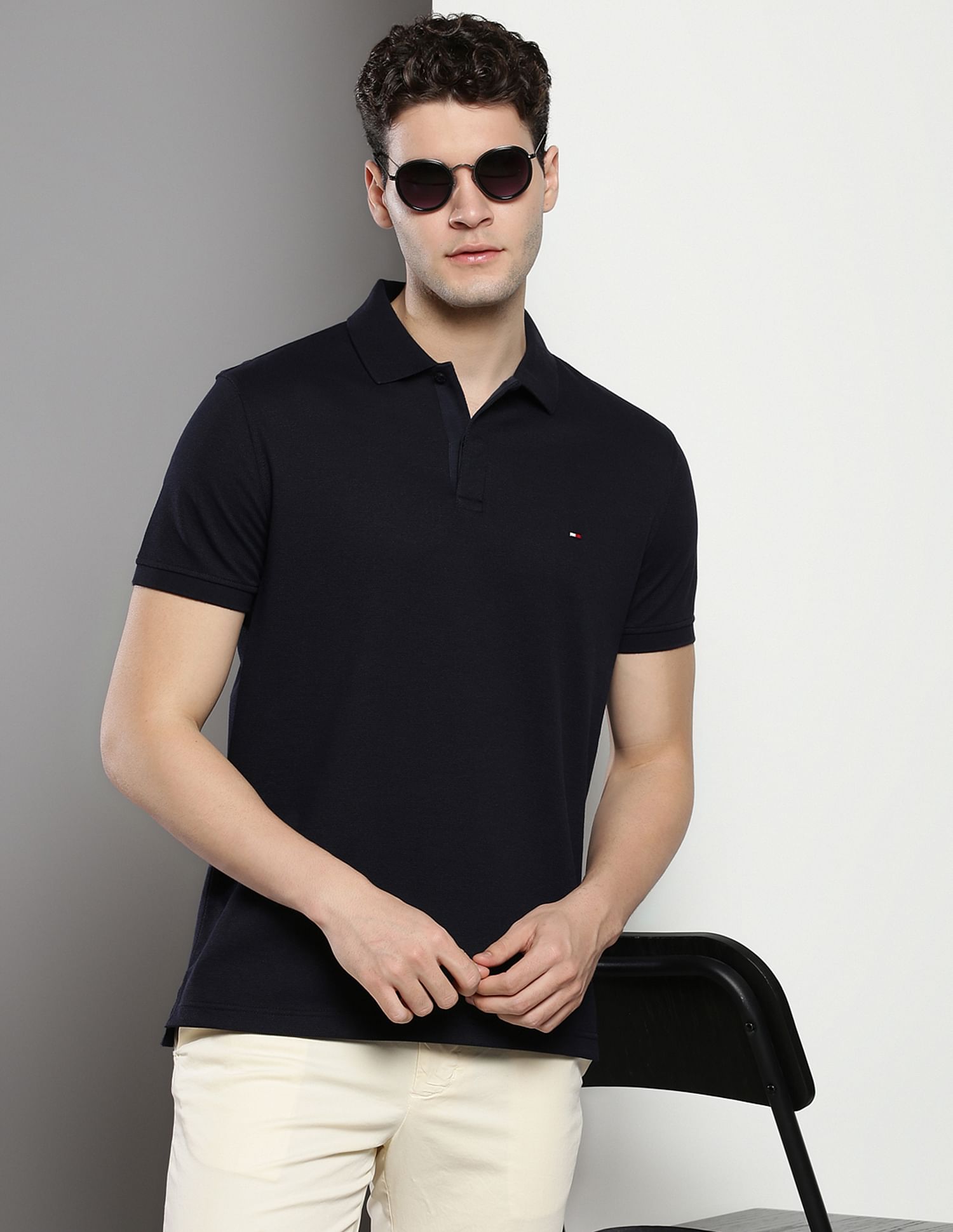 Tommy Hilfiger Sustainable Boucle Solid Polo Shirt