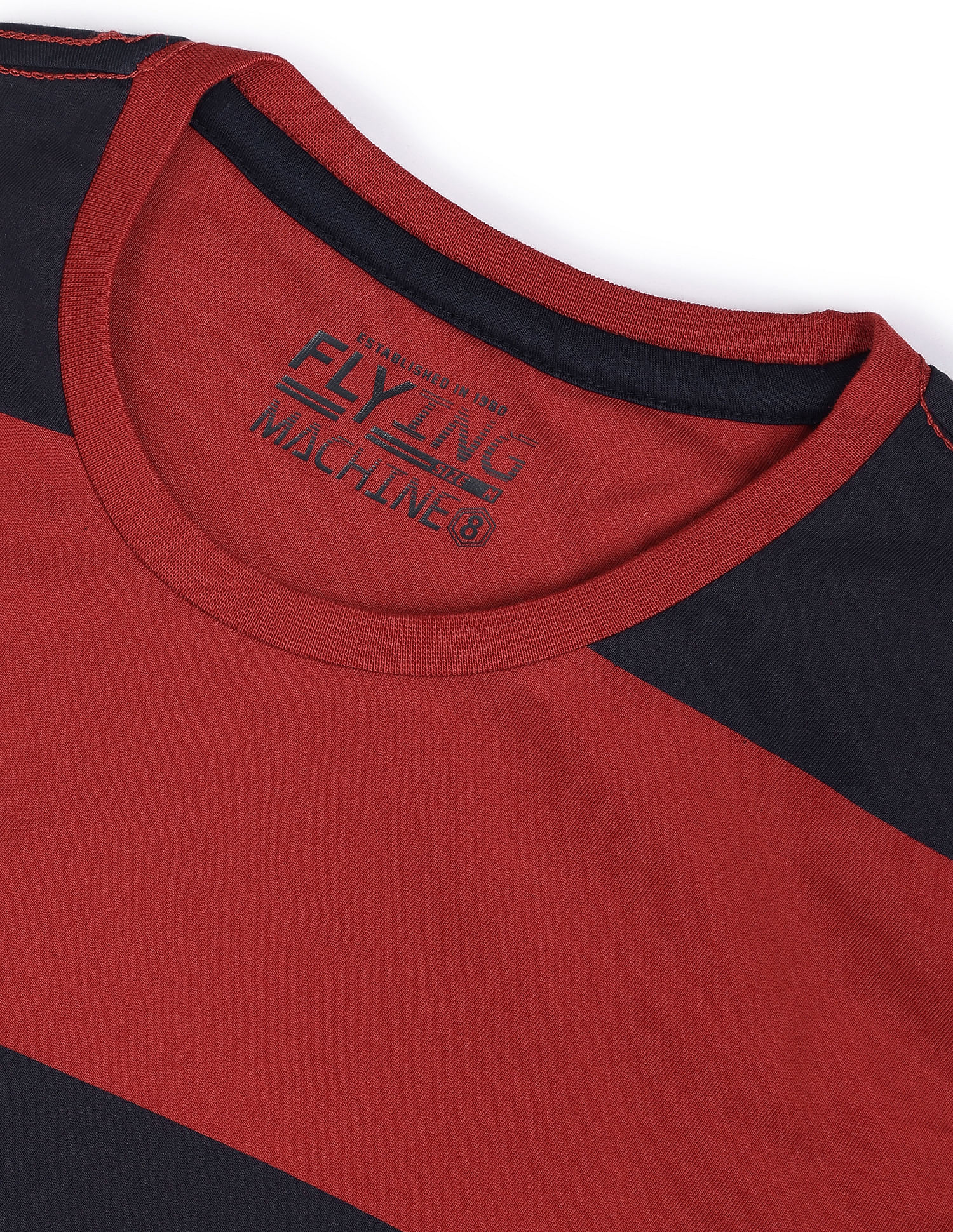 Flying Machine Horizontal Stripe Cotton T-Shirt