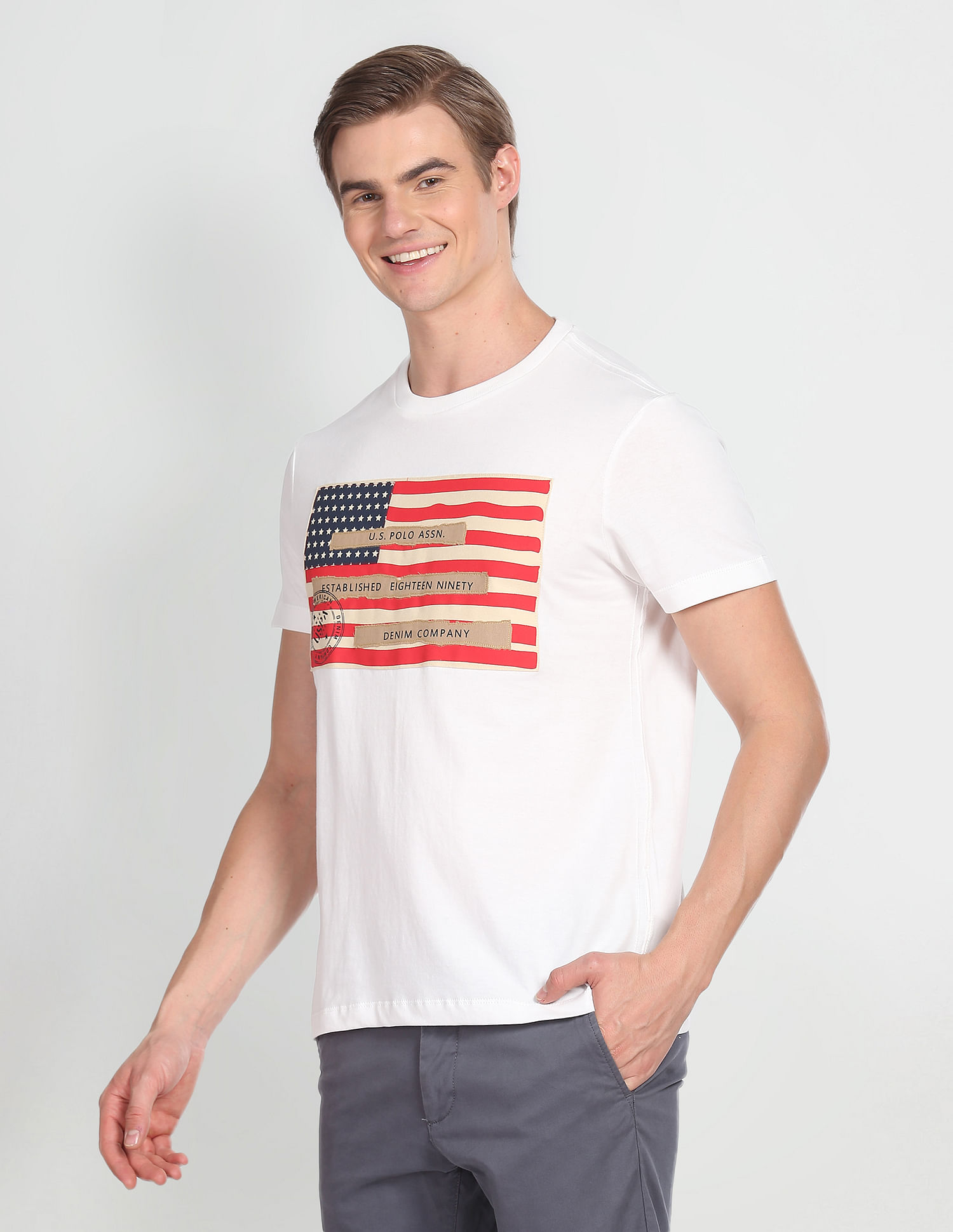 U.S. Polo Assn. Denim Co. Crew Neck Appliqued T-Shirt