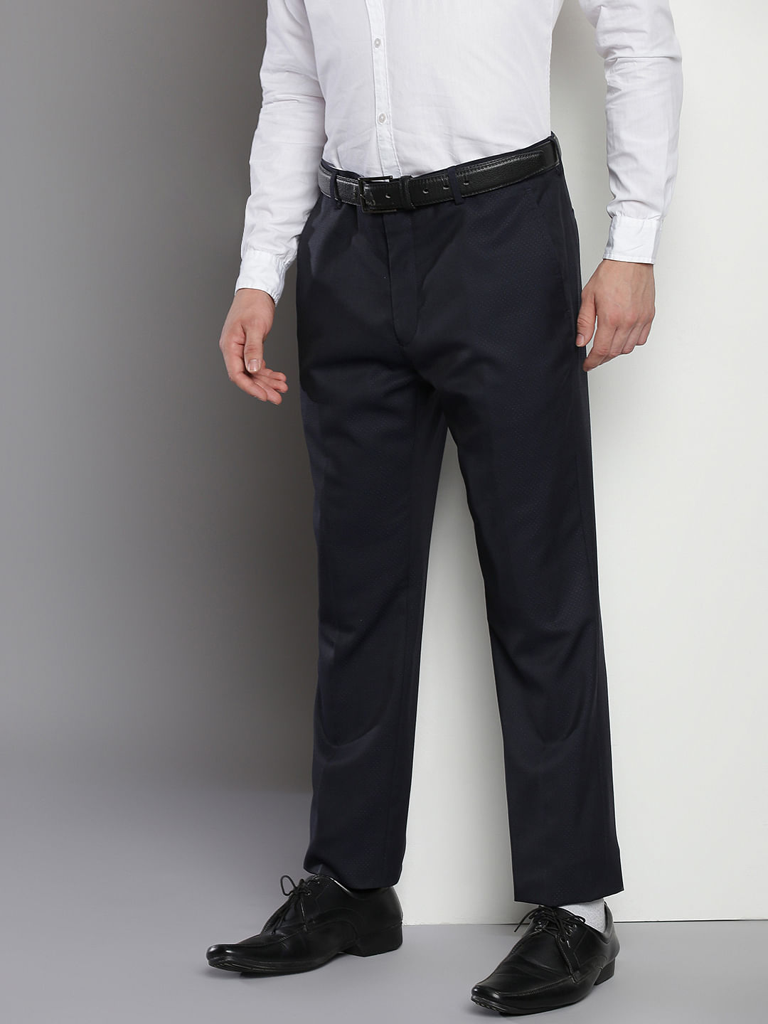 Tommy Hilfiger Mid Rise Dobby Formal Trousers