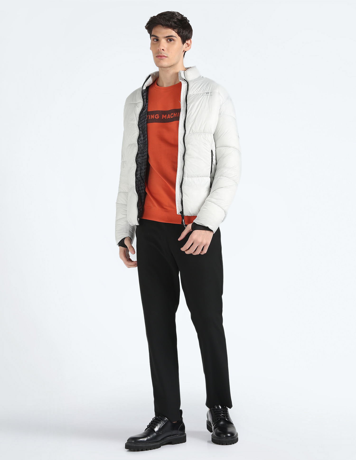 Flying Machine High Neck Solid Jacket