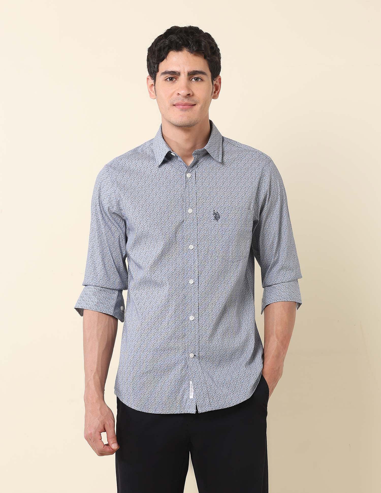 U.S. Polo Assn. Tailored Fit All-Over Printed Shirt