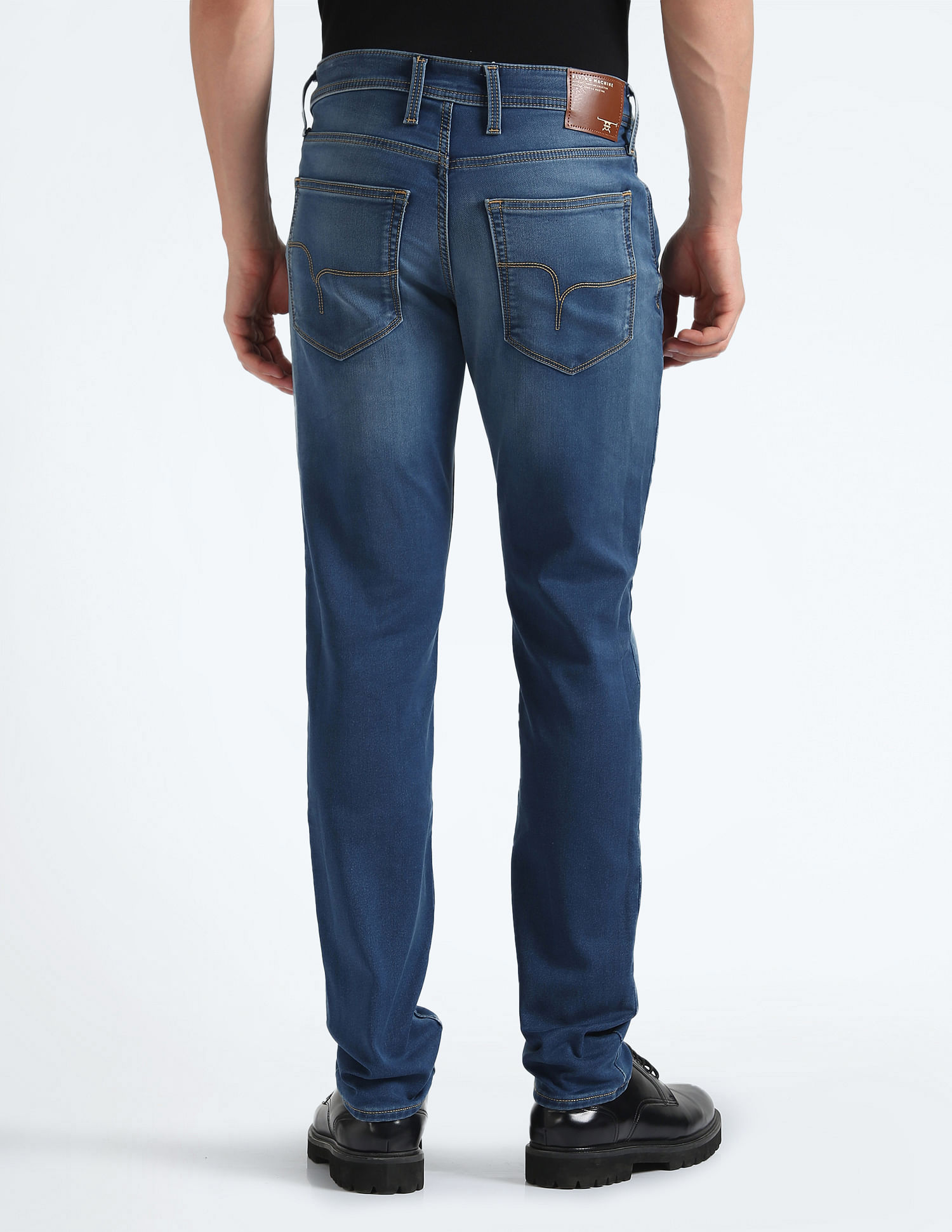 Flying Machine Mid Rise Freddie Slim Straight Jeans