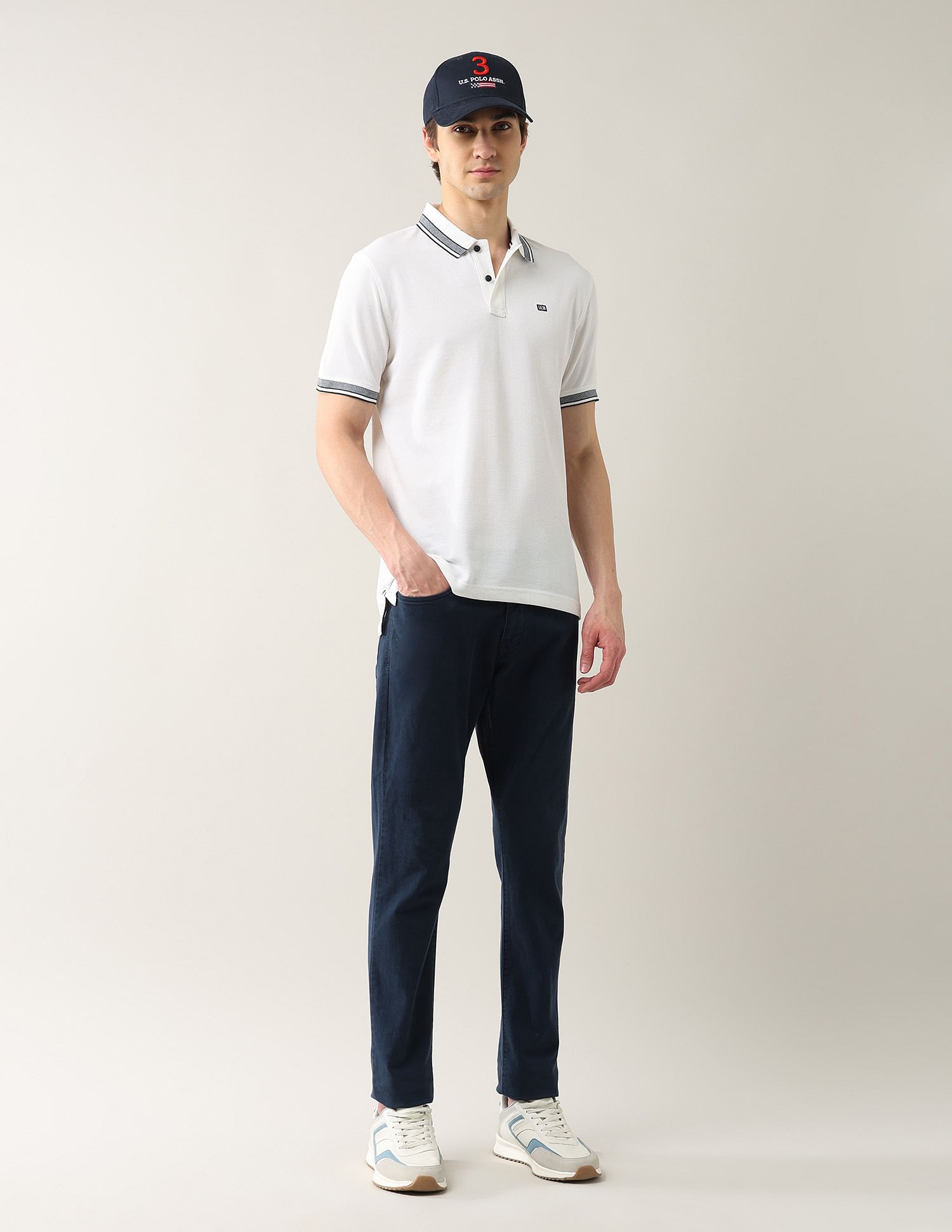 Arrow Sport Solid Pure Cotton 4 In 1 Rugby Polo Shirt