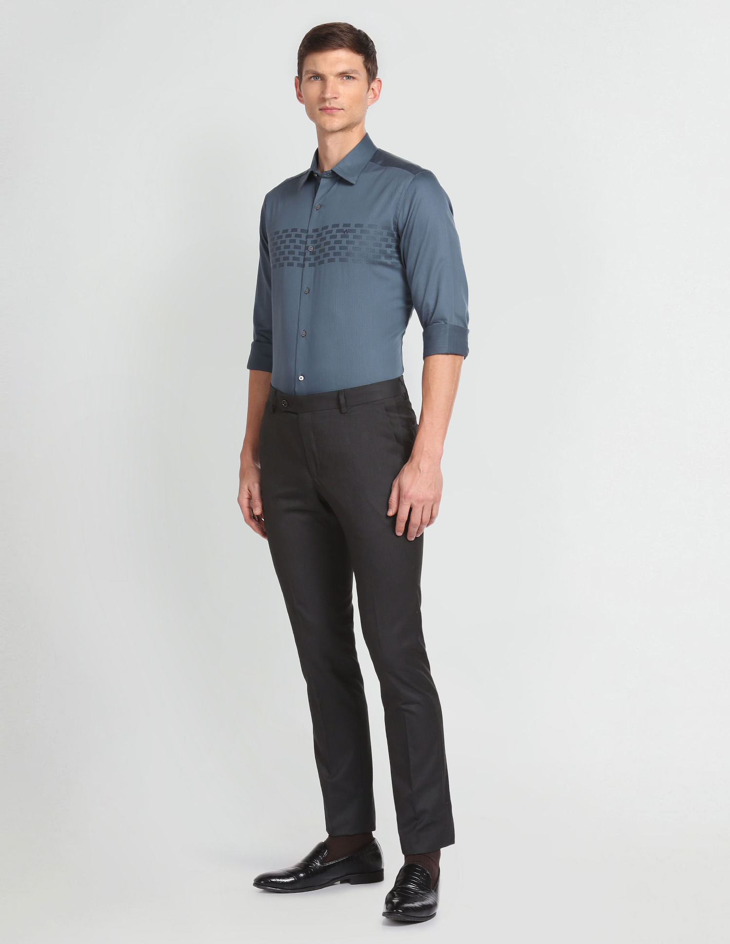 Arrow Newyork Manhattan Slim Fit Dobby Shirt