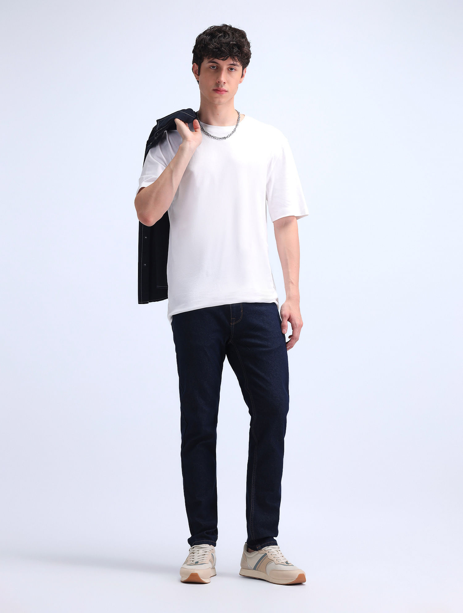 Flying Machine Slash Slim Tapered Fit Jeans