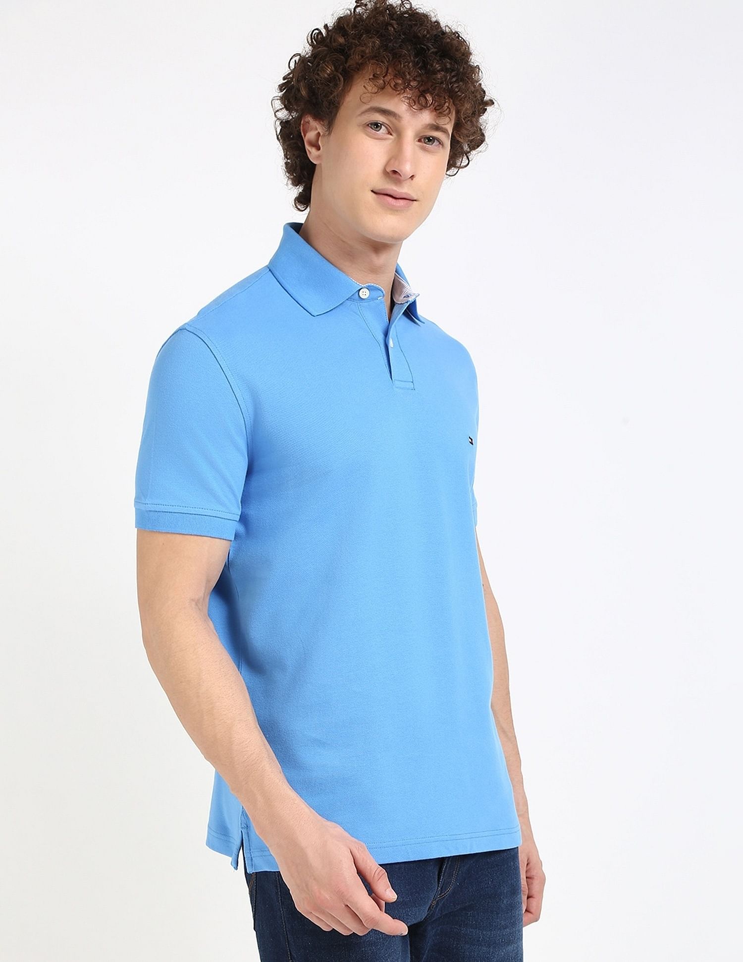 Tommy Hilfiger Solid Regular-Fit Cotton Polo Shirt