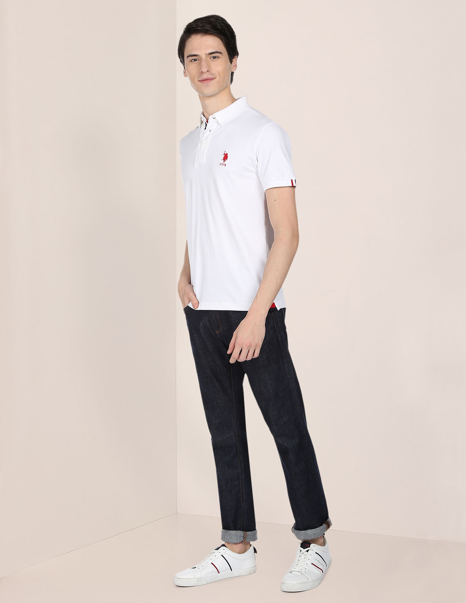U.S. Polo Assn. Signature Detail Stretch Polo Shirt