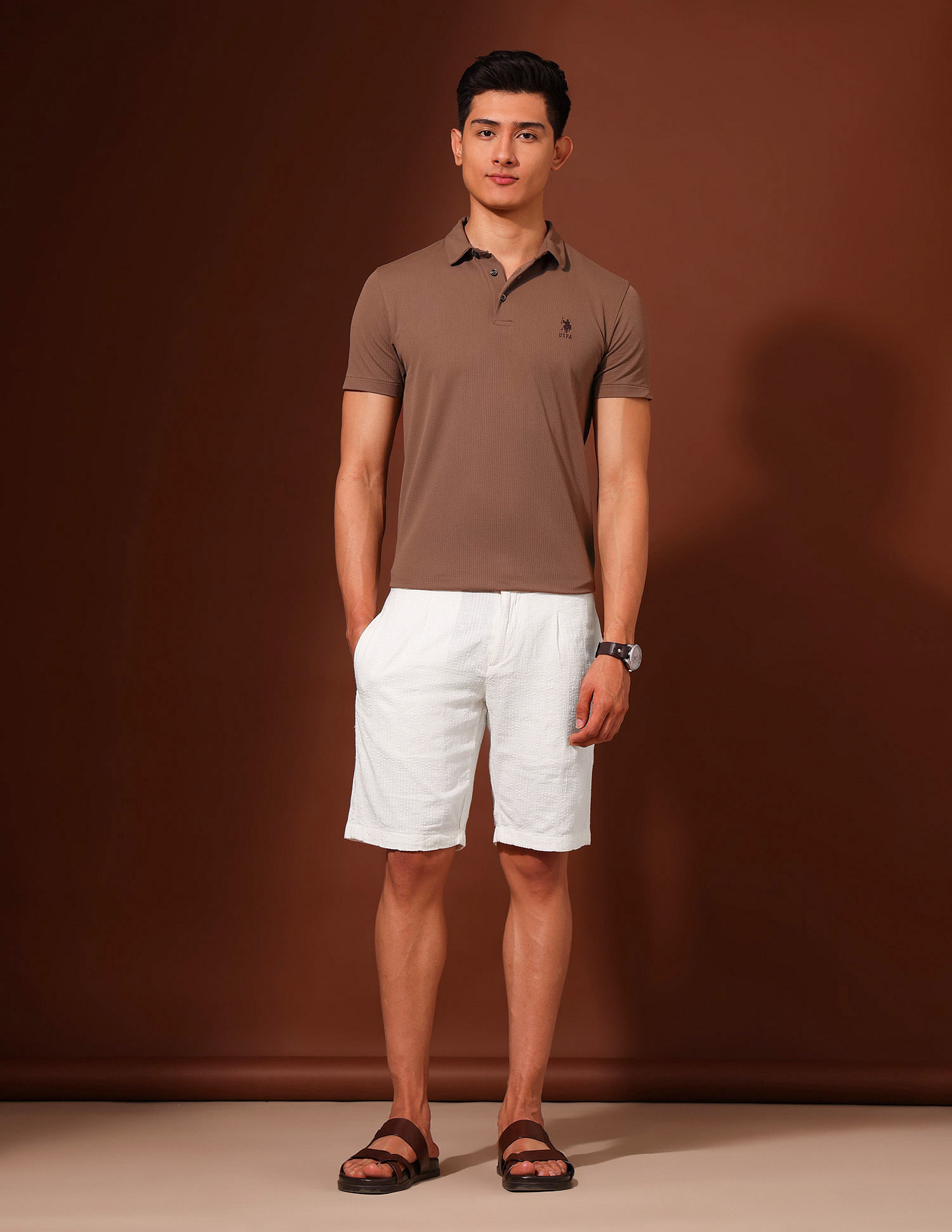 U.S. Polo Assn. Textured Working Holiday Shorts