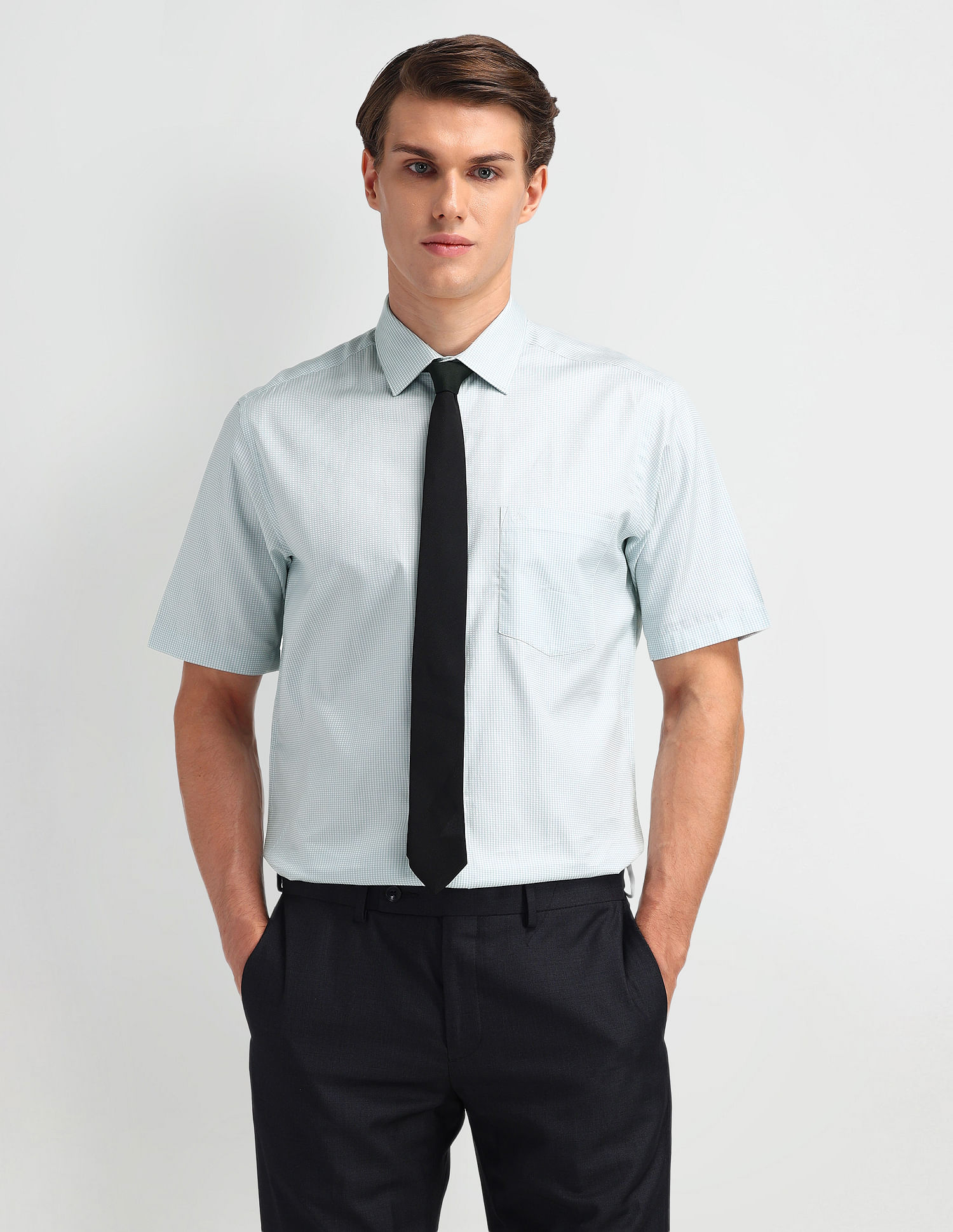 Arrow Liberty Classic Fit Micro Checked Shirt