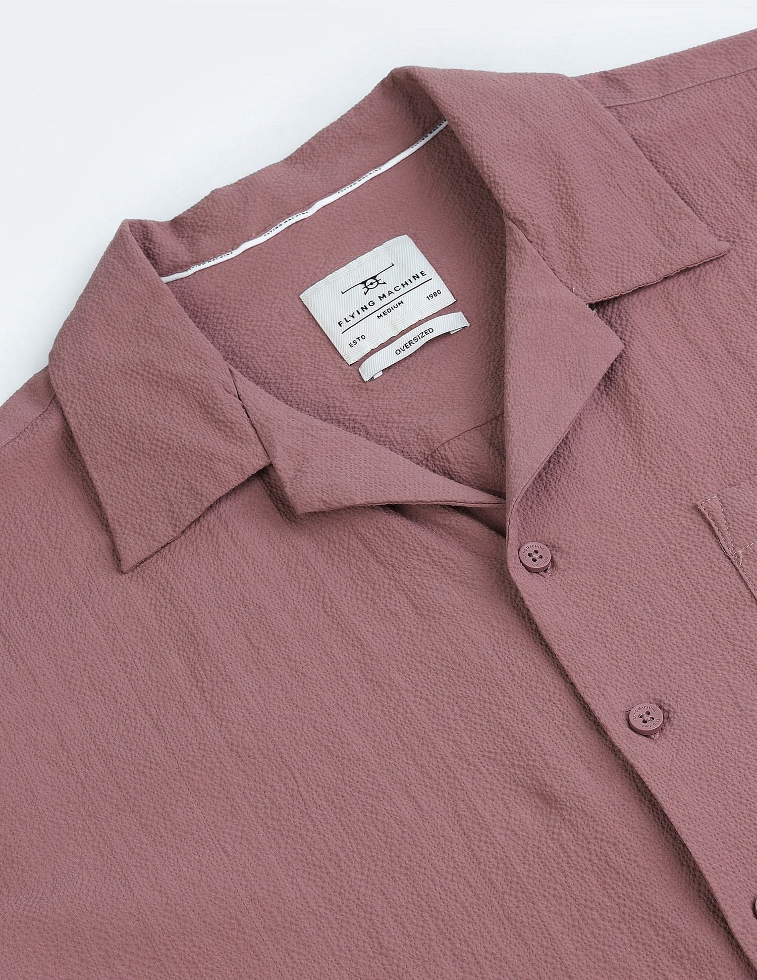 Flying Machine Cuban Collar Oversized Shirt