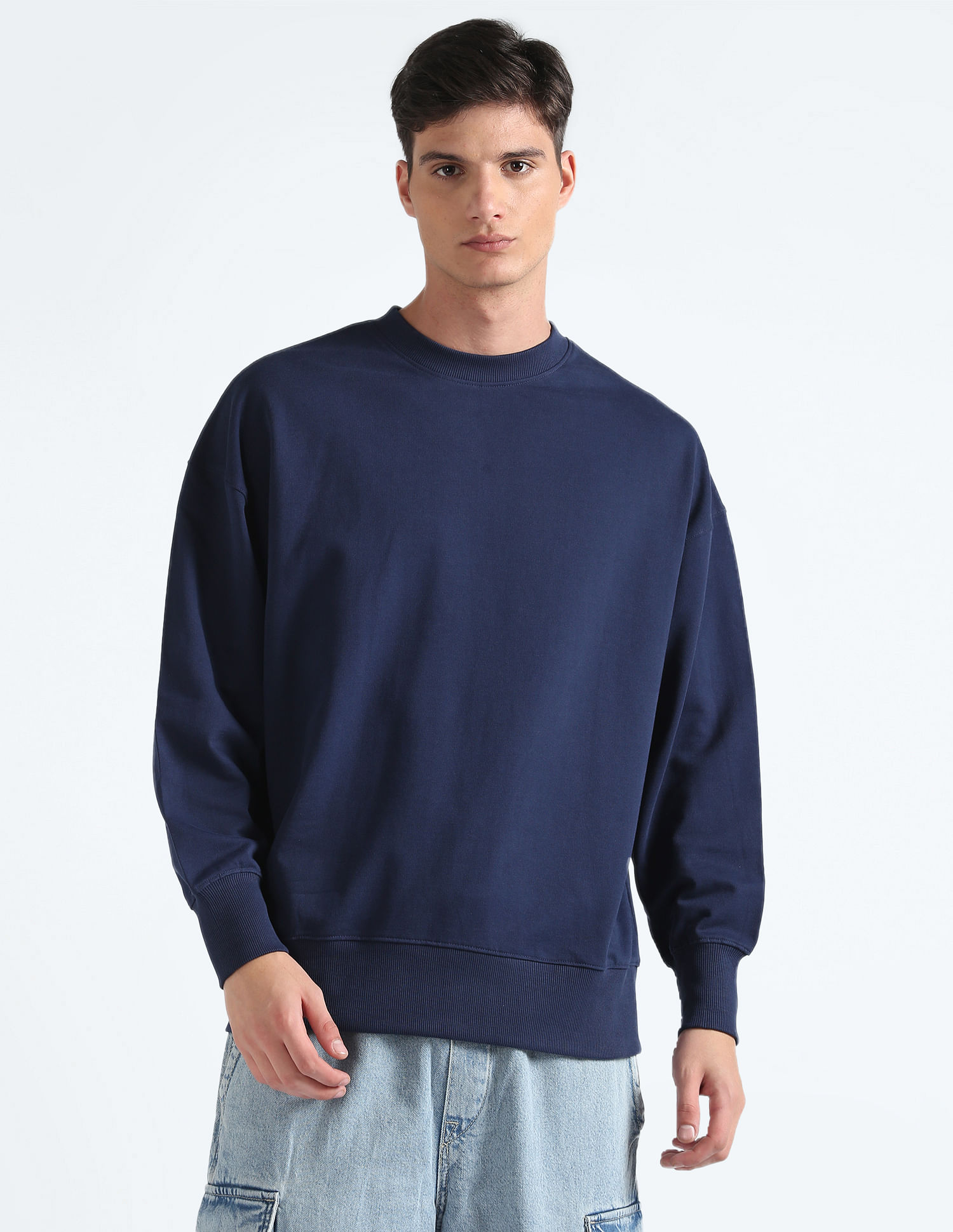 Flying Machine Crew Neck Oversized Sweatshirt