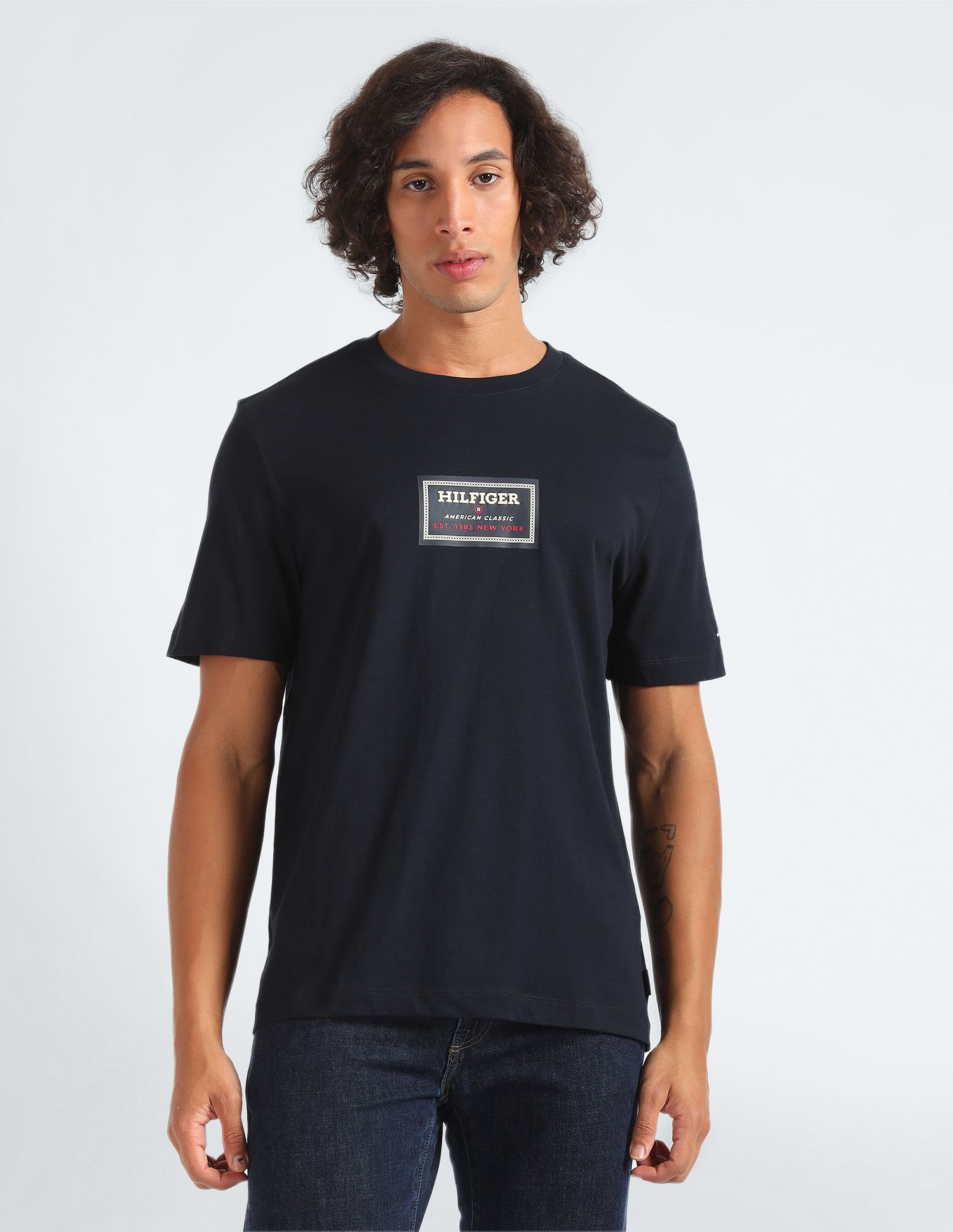 Tommy Hilfiger Label HD Print Cotton T-Shirt
