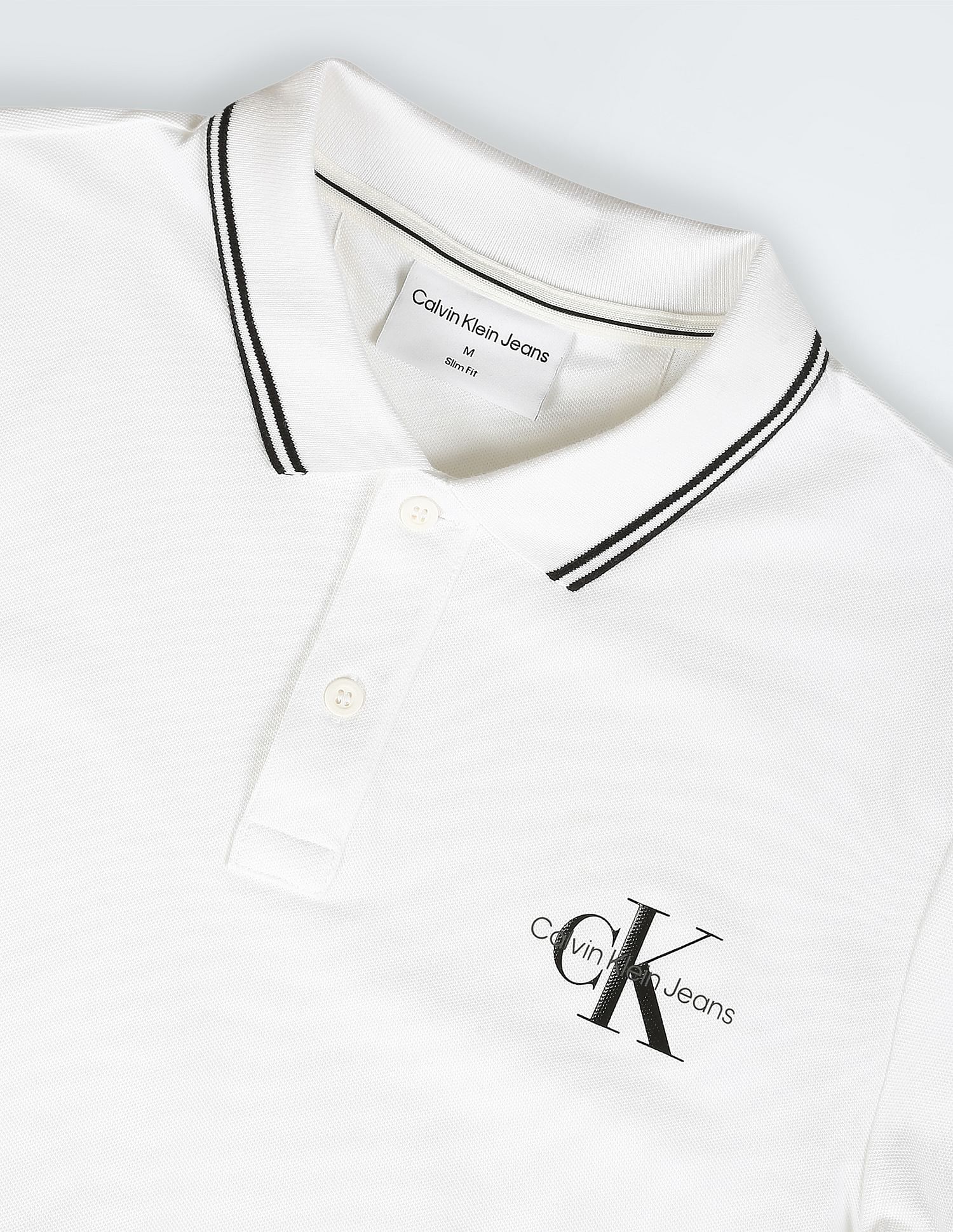 Calvin Klein Slim Fit Tipped Collar Polo Shirt