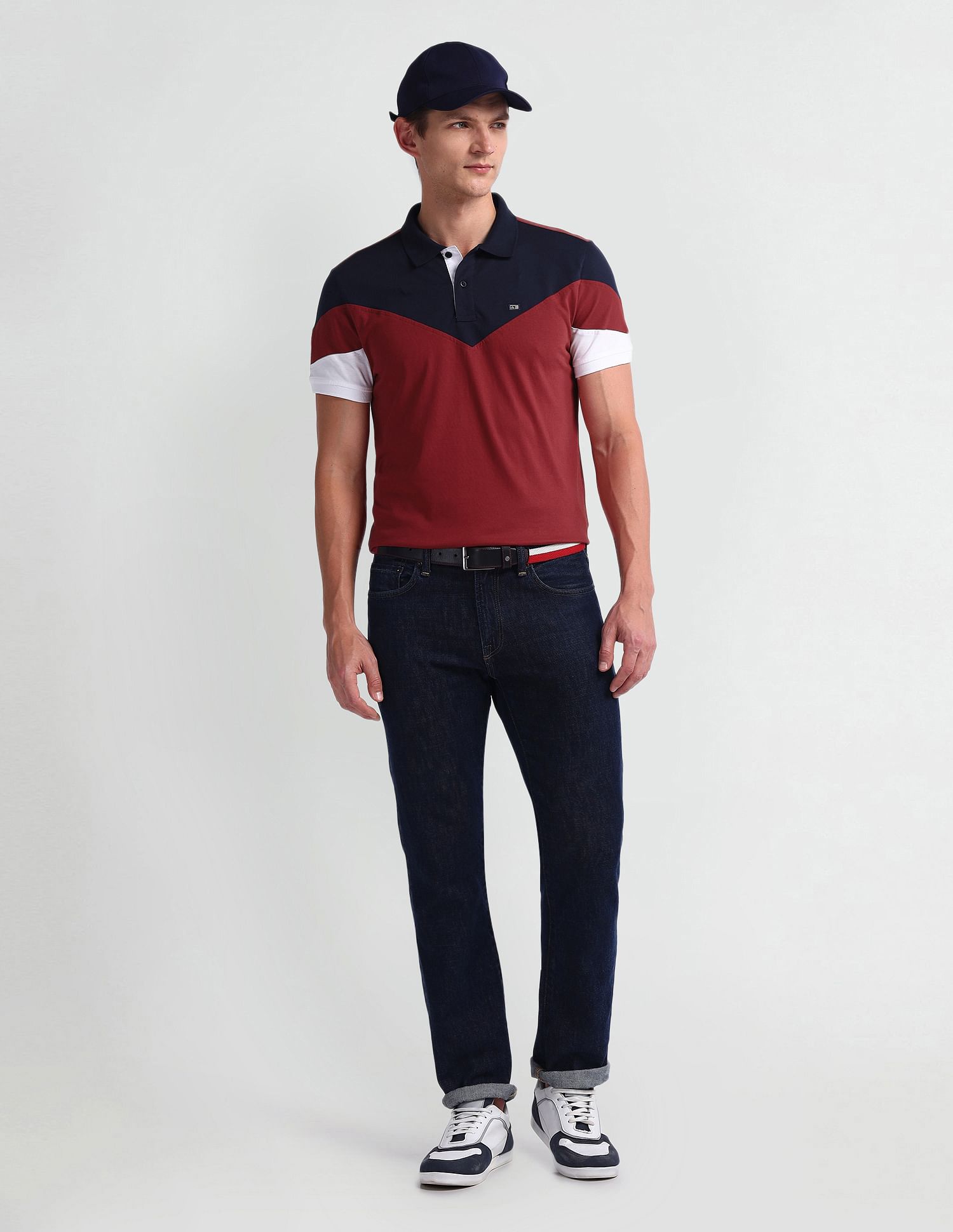 Arrow Sport Short Sleeve Colorblock Polo Shirt