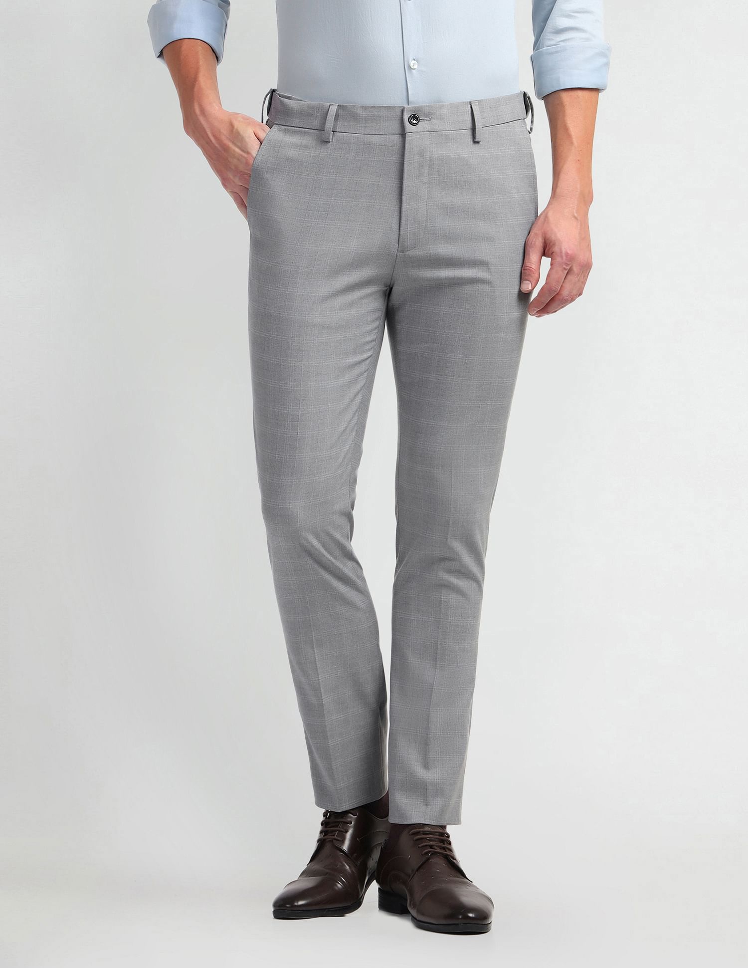 Arrow Newyork Tartan Check Autoflex Trousers