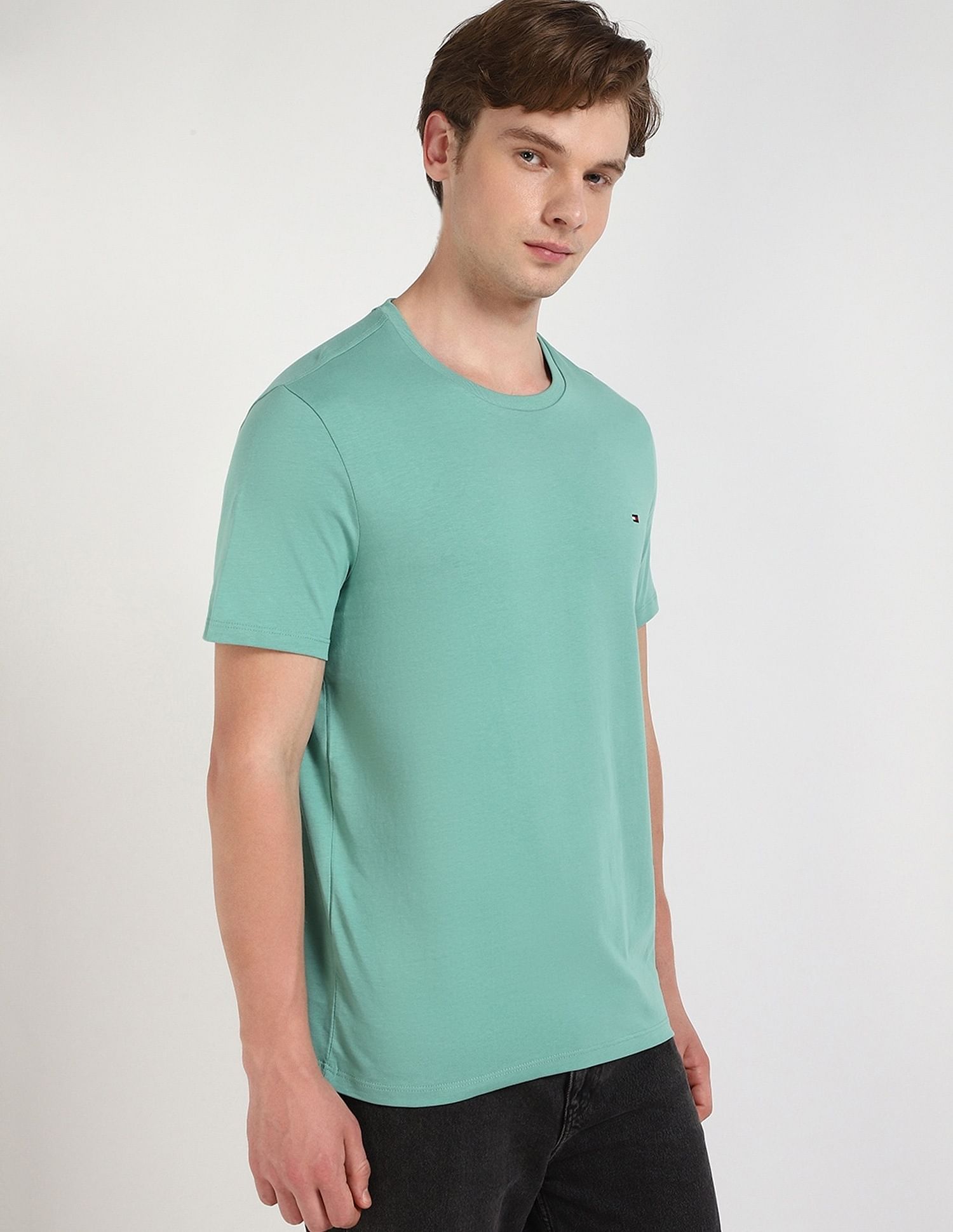 Tommy Hilfiger Solid Regular-Fit Cotton T-Shirt