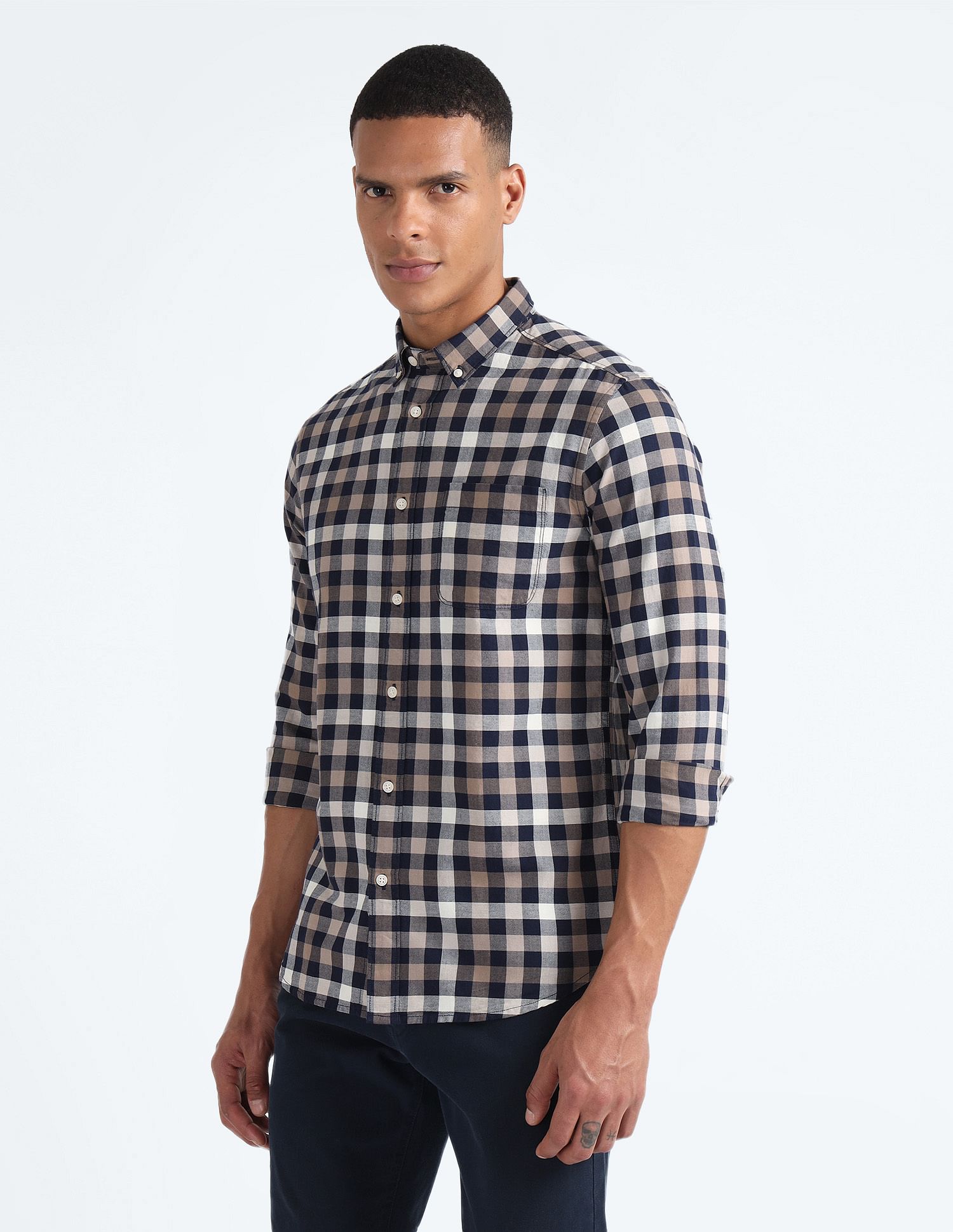 Flying Machine Pure Cotton Check Shirt