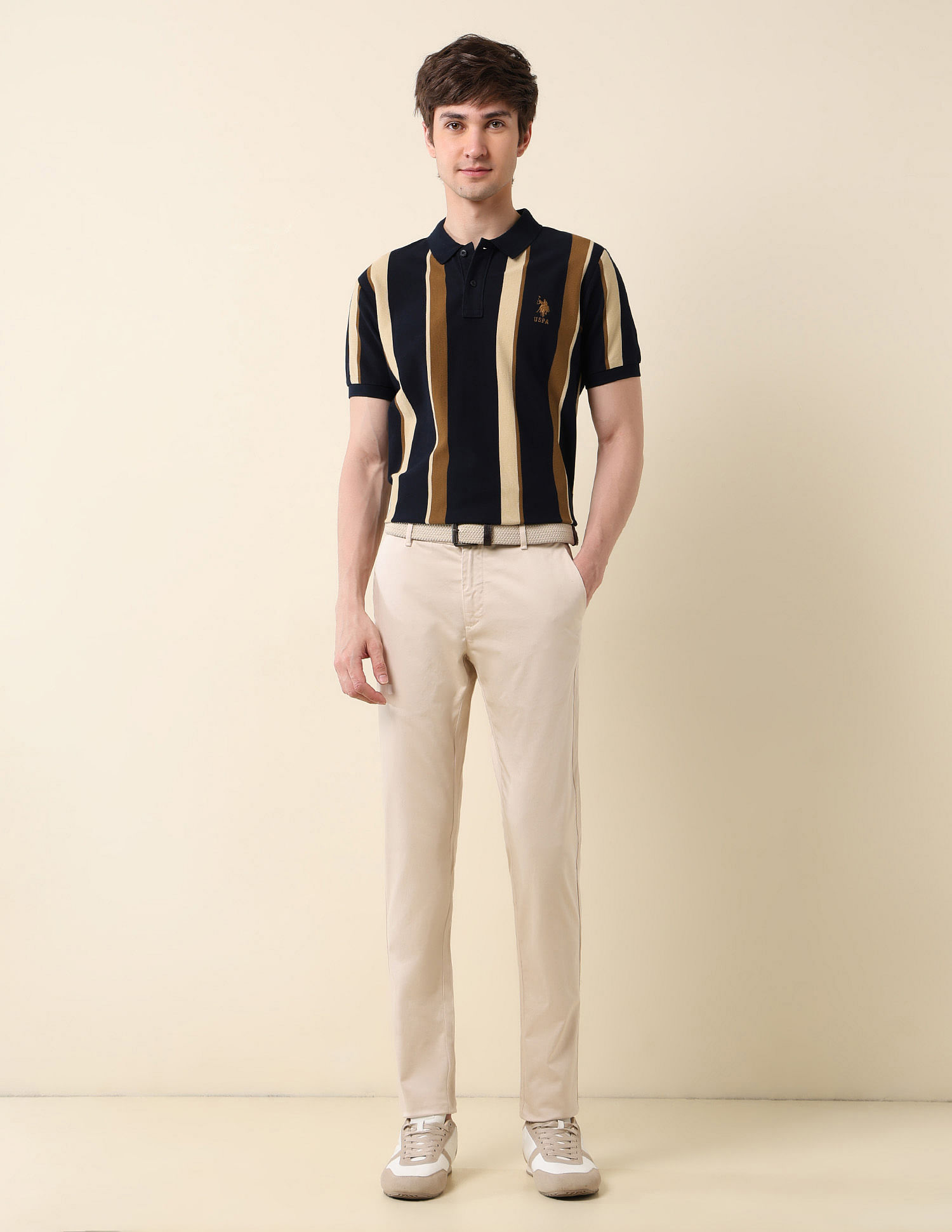 U.S. Polo Assn. Vertical Striped Classic Polo Shirt