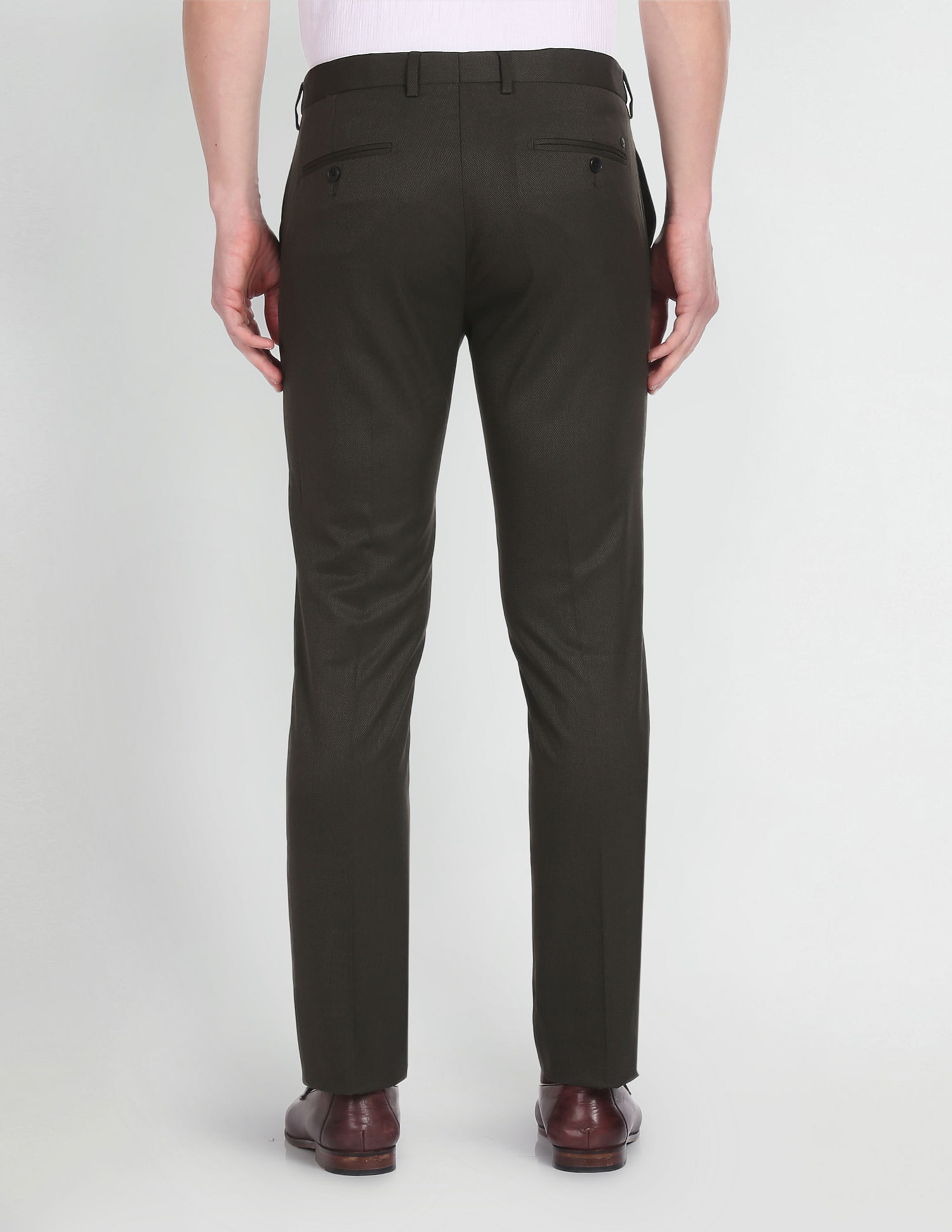 Arrow Hudson Tailored Fit Dobby Trousers