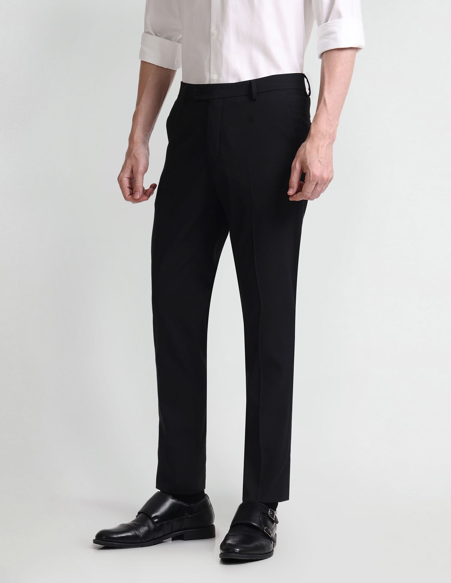 Arrow Mid Rise Slim Fit Trousers