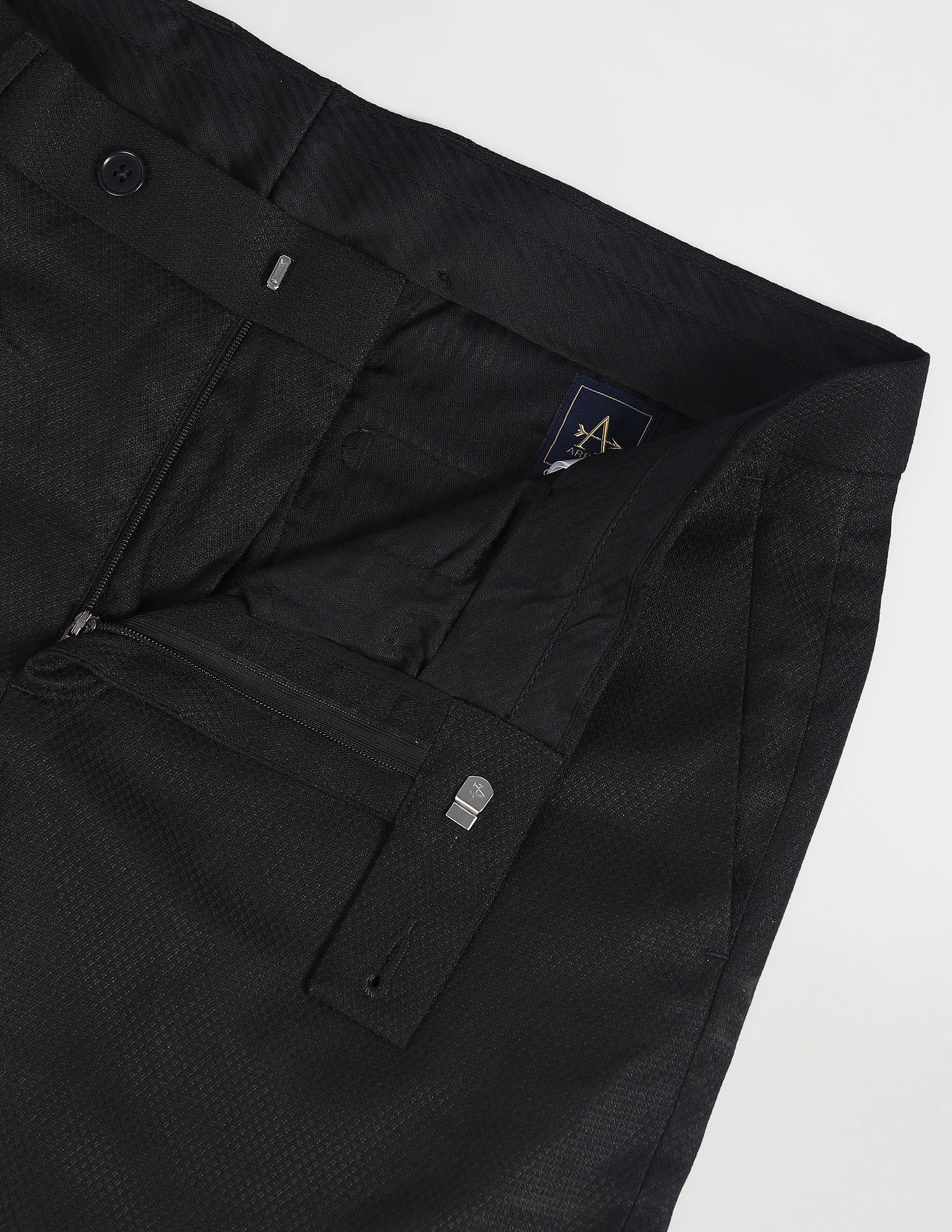 Arrow Newyork Geometric Weave Formal Trousers