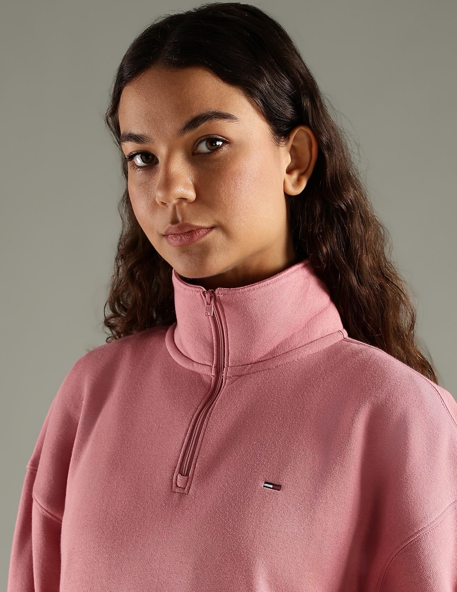 Tommy Hilfiger Regular Fit Cotton Half-Zip Sweatshirt