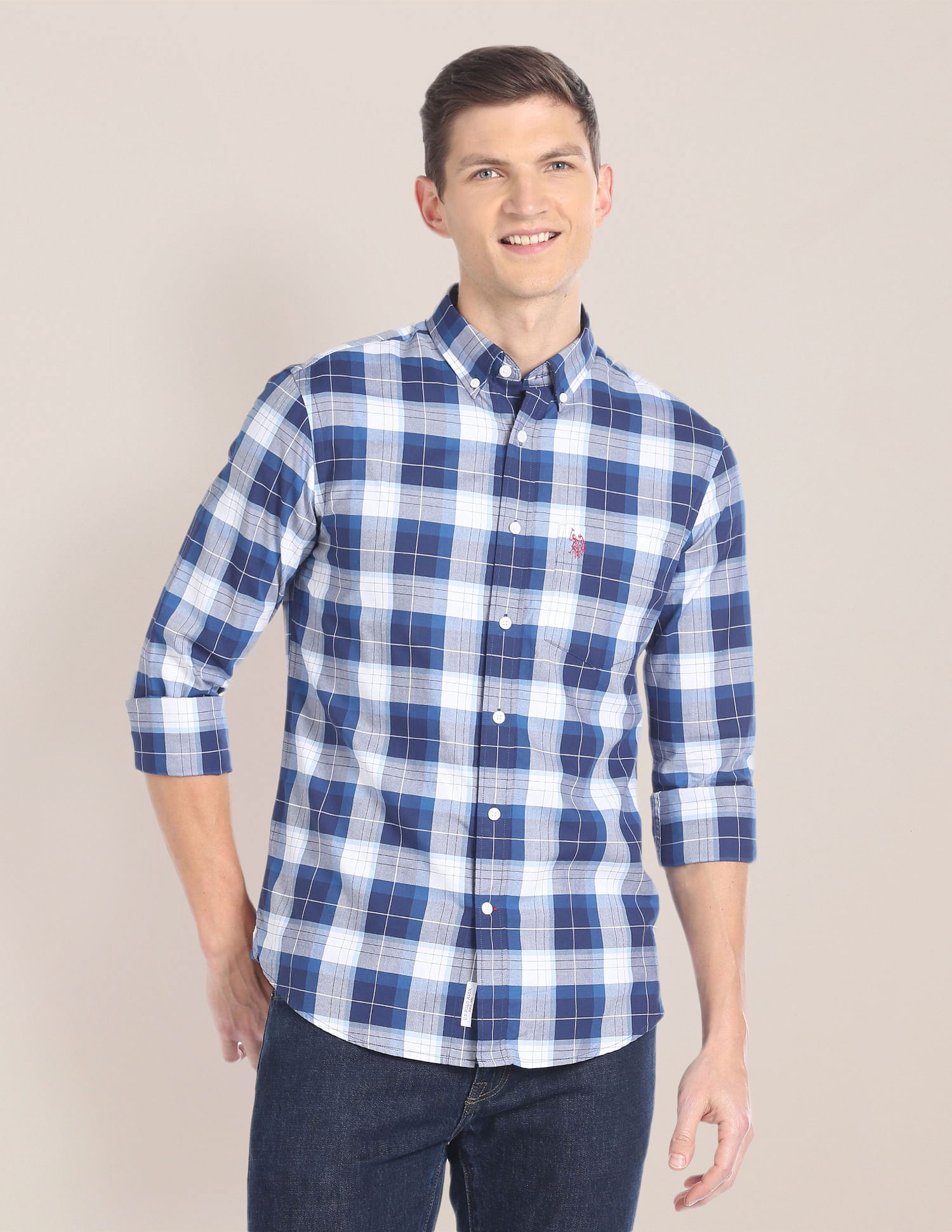 U.S. Polo Assn. Button Down Collar Plaid Shirt