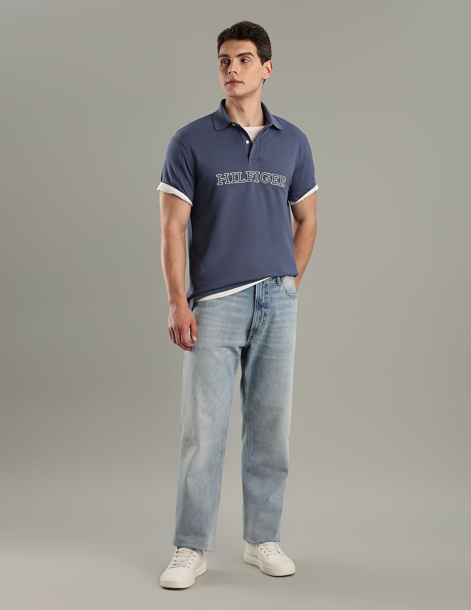 Tommy Hilfiger Logo Regular-Fit Cotton Polo T-Shirt
