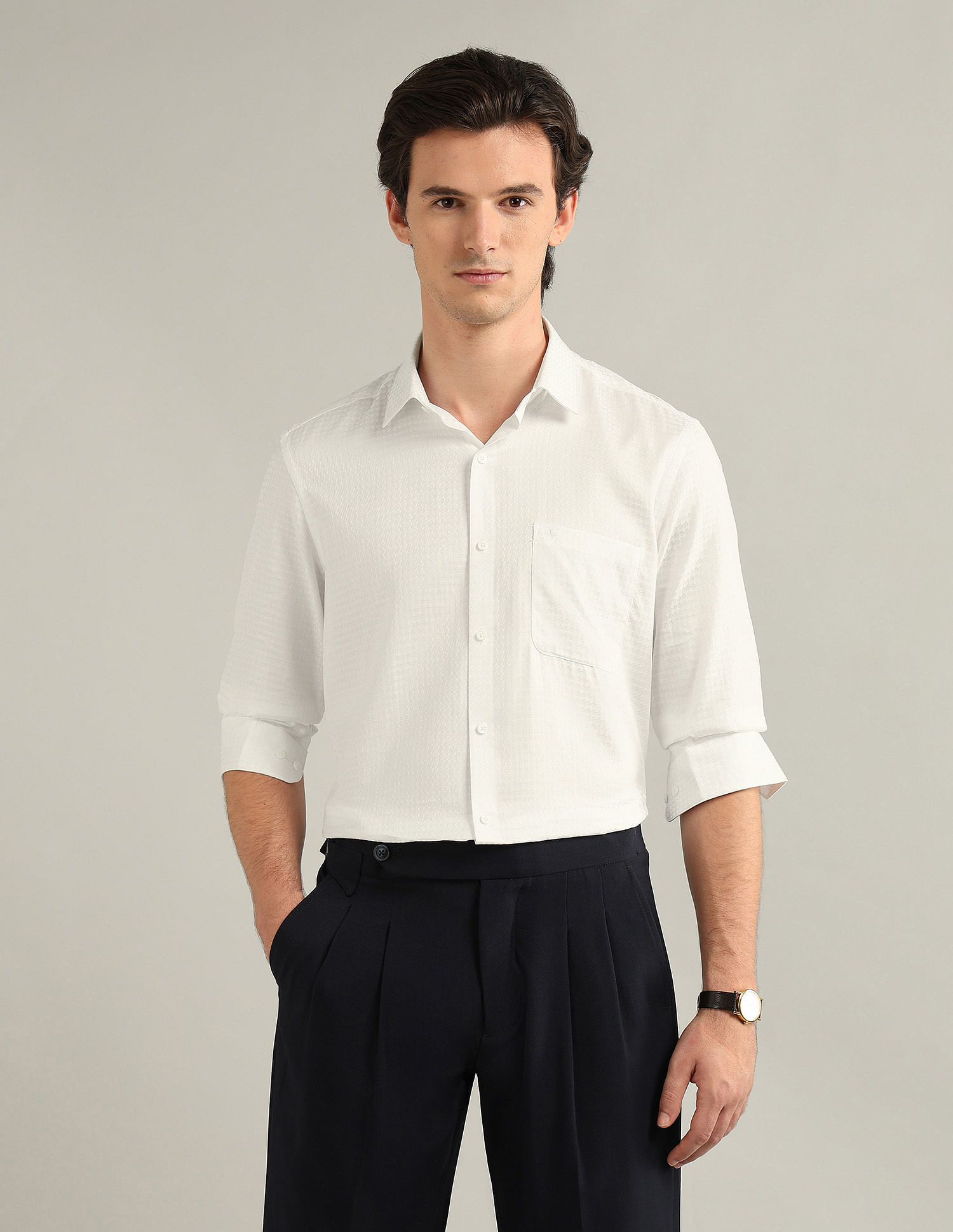 Arrow Italian Elegance Jaquard Shirt