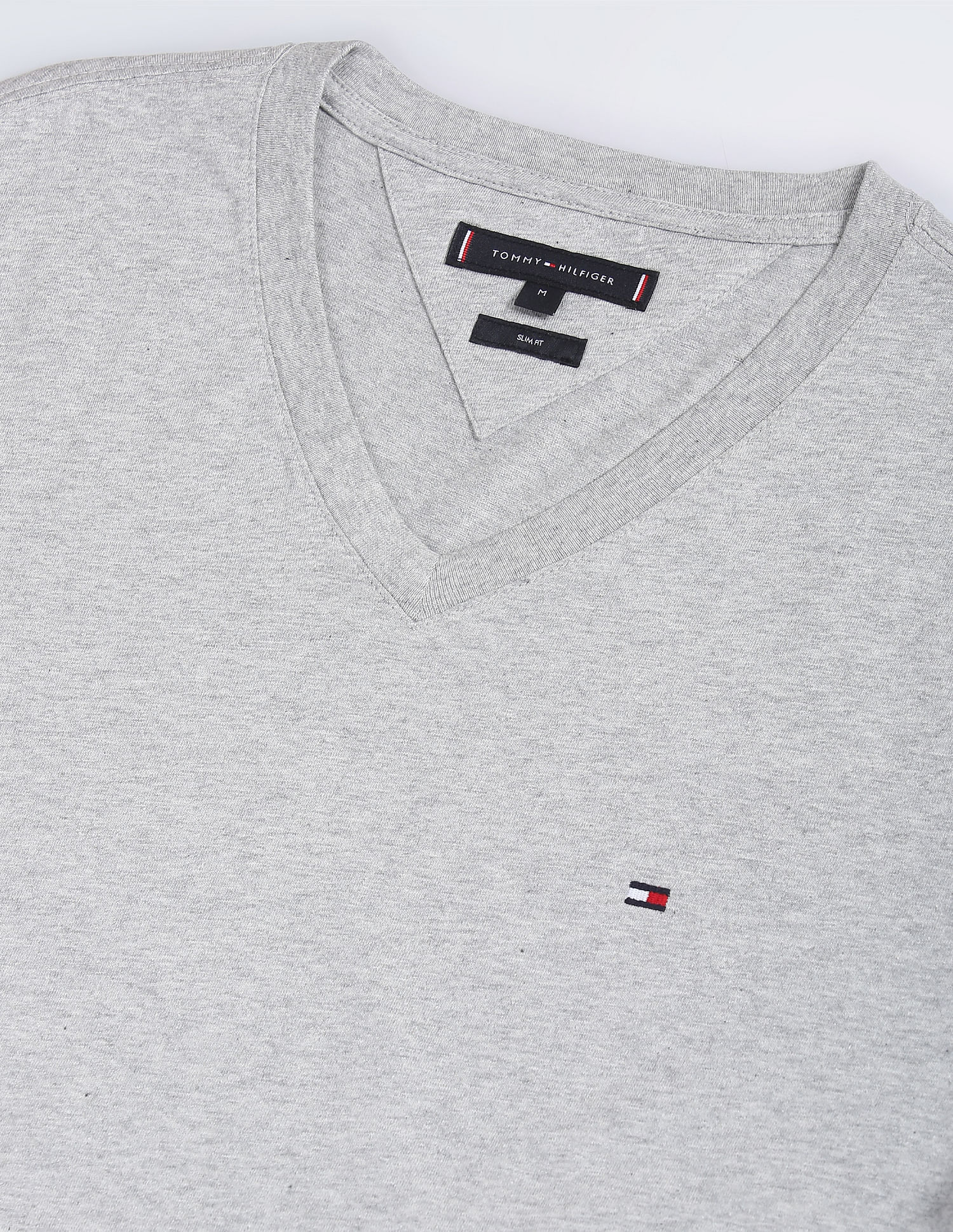 Tommy Hilfiger Pure Cotton Essential Logo V-Neck T-Shirt