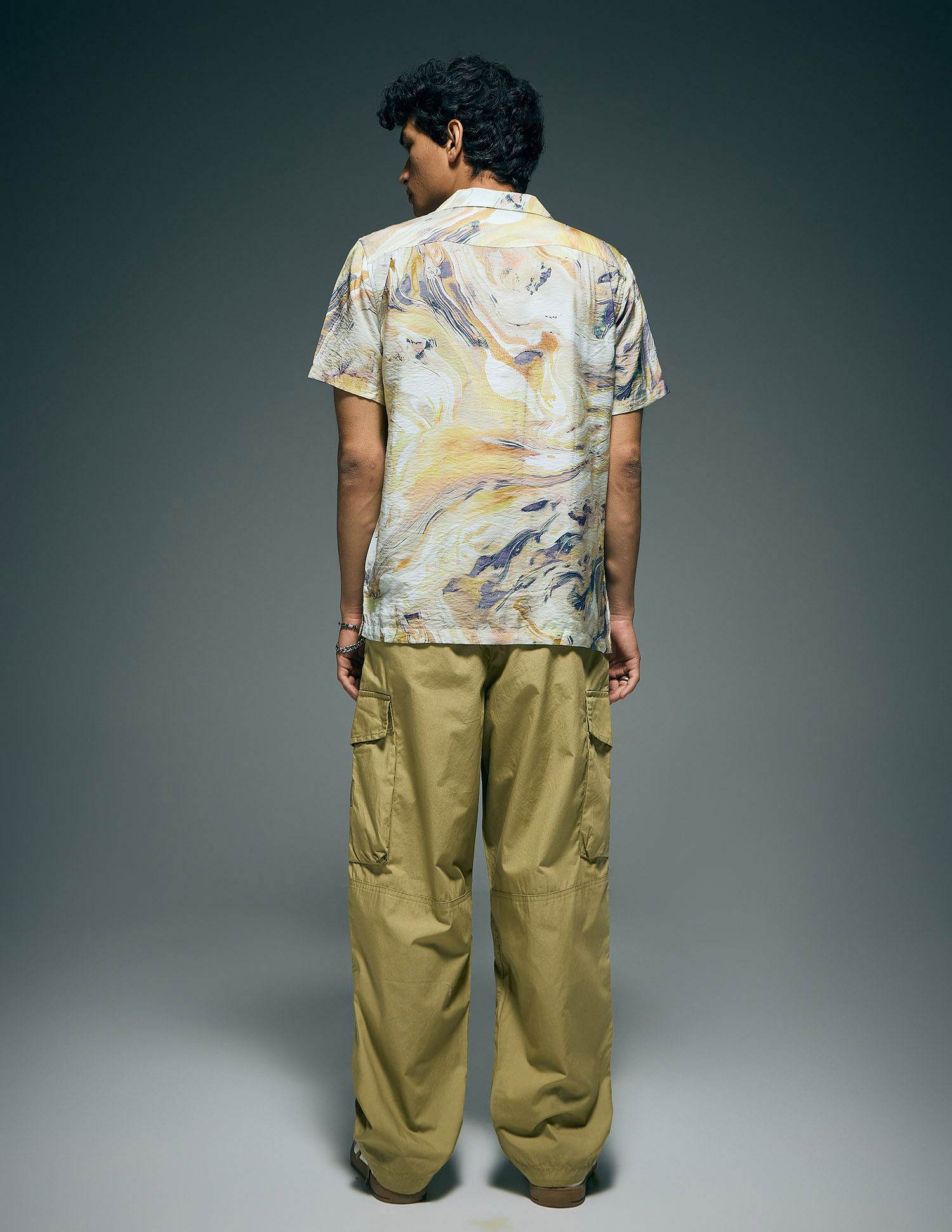 Flying Machine Cobain Loose Fit Pure Cotton Cargos