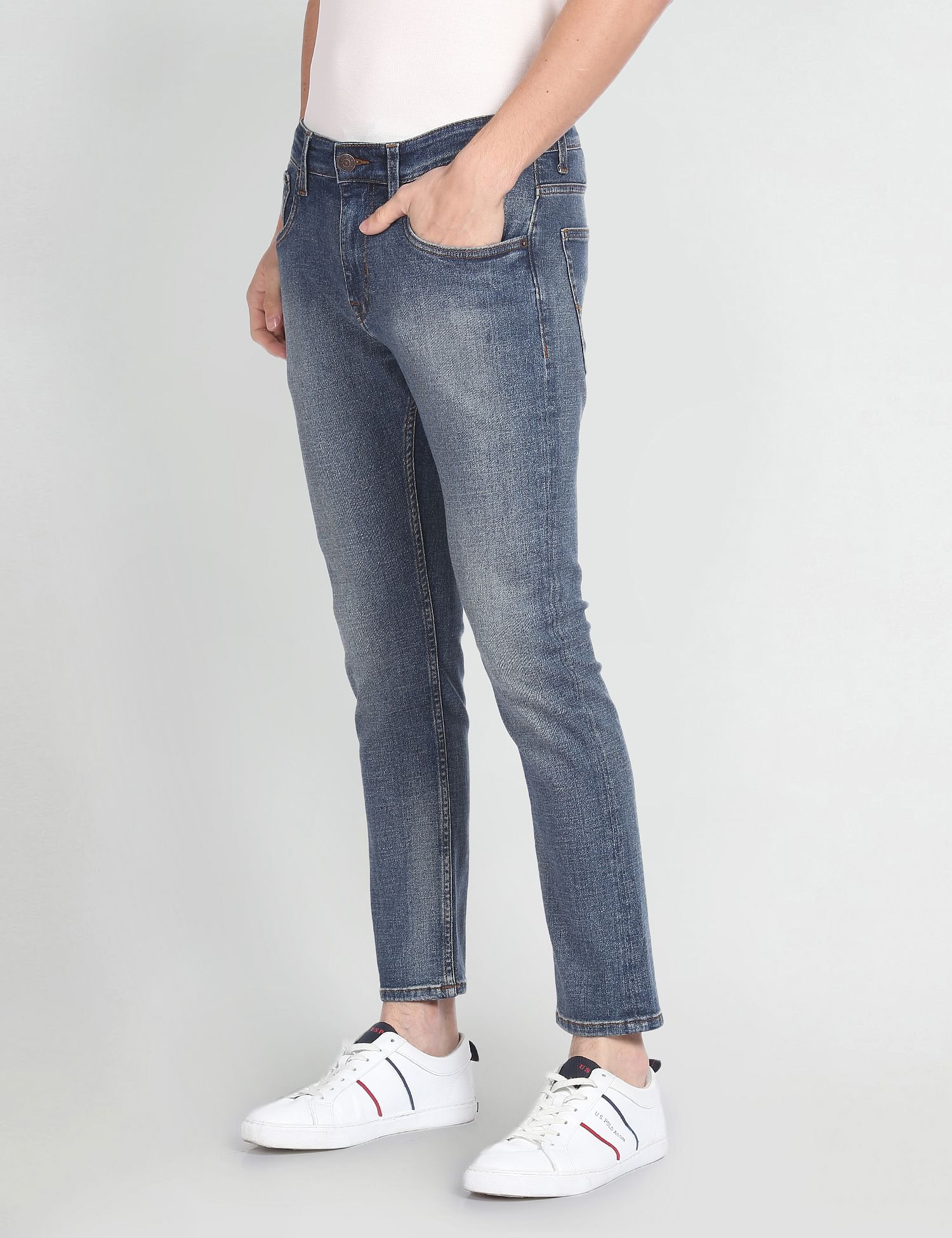 U.S. Polo Assn. Denim Co. Henry Cropped Fit Blue Jeans
