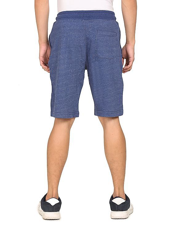 U.S. Polo Assn. Denim Co. Mid Rise Drawstring Waist Solid Shorts