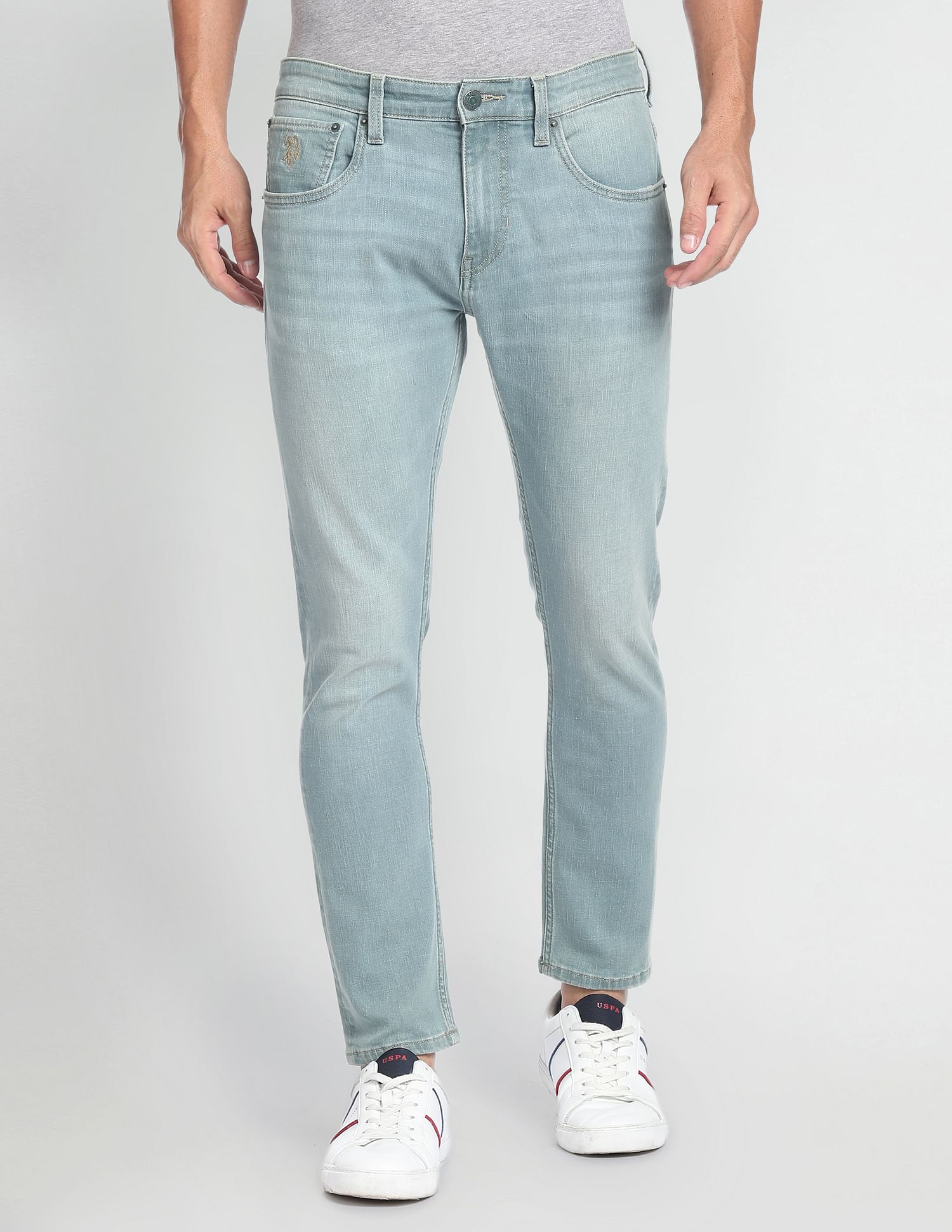 U.S. Polo Assn. Denim Co. Henry Cropped Fit Blue Jeans