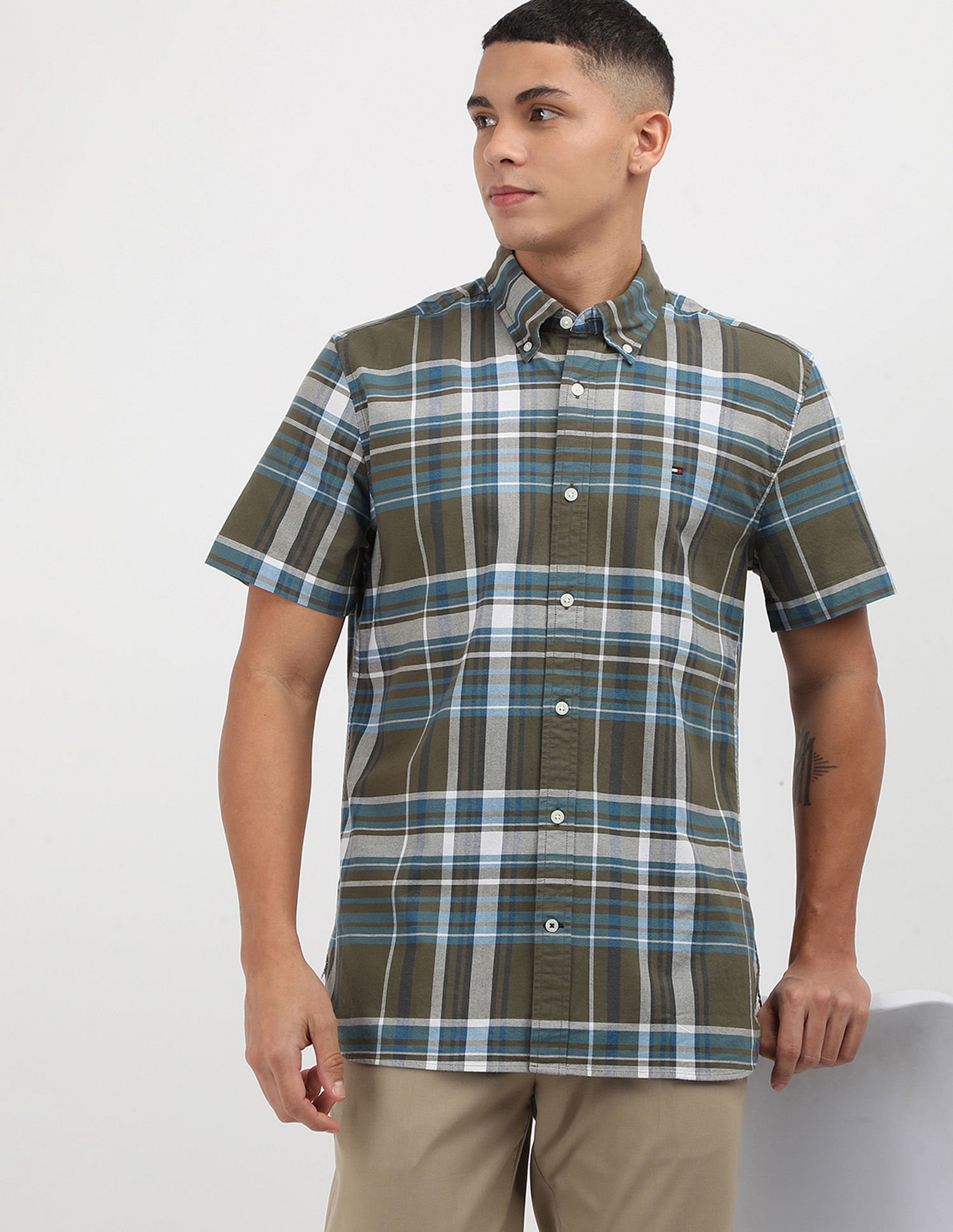 Tommy Hilfiger Oxford Plaid Regular Fit Shirt